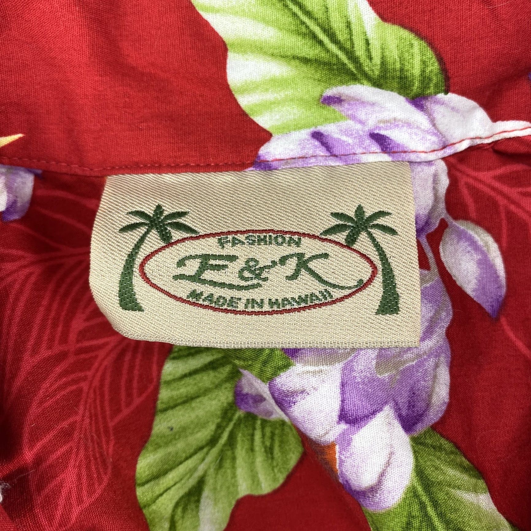 Paradise VTG E&K Hawaiian Shirt Mens M Floral Bird of Paradise Button Up Made Hawaii Size US M / EU 48-50 / 2 - 6 Thumbnail