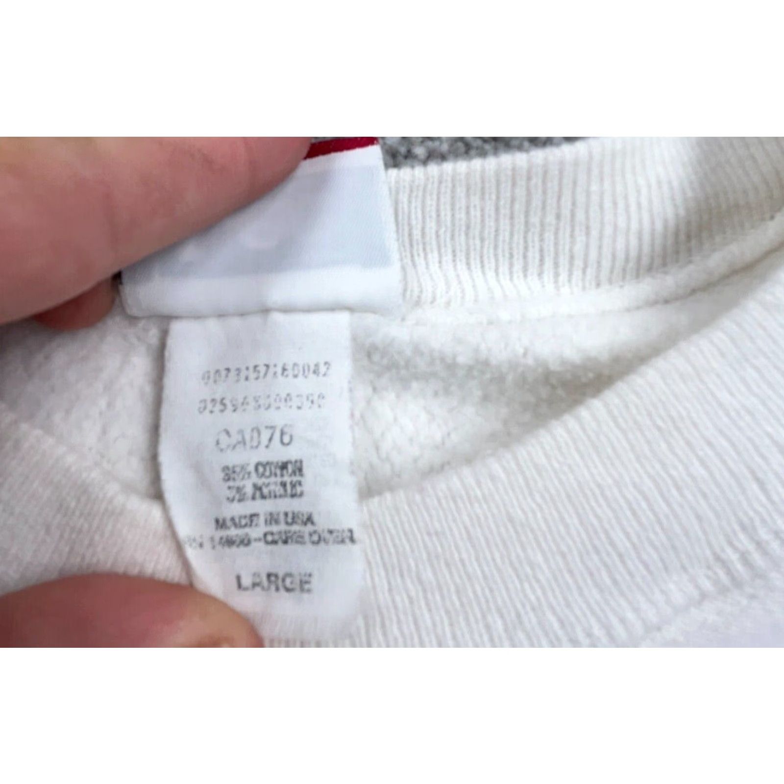 Lee VINTAGE Lee Sweatshirt Women L Crew Neck Pullover White Logo Graphic Print All Seasons Regular Fall Spring Summer Winter 80s Size L / US 10 / IT 46 - 7 Thumbnail