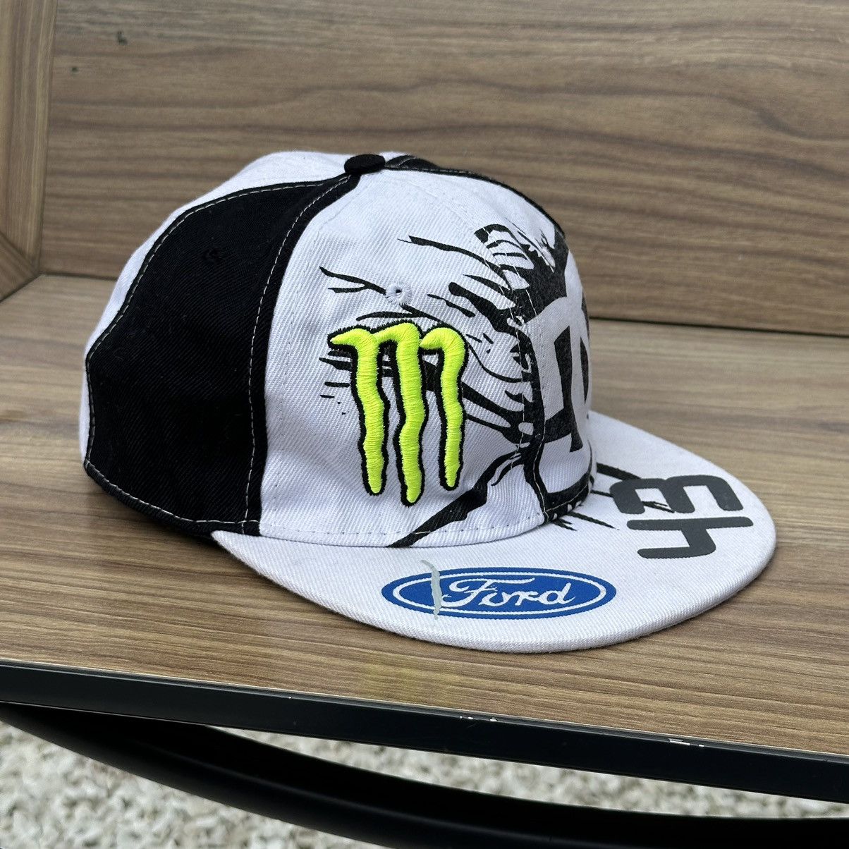 Vintage Vintage Monster Energy Cap Hat Ford Pirelli Chanel Y2K 00s Size 30 - 2 Thumbnail