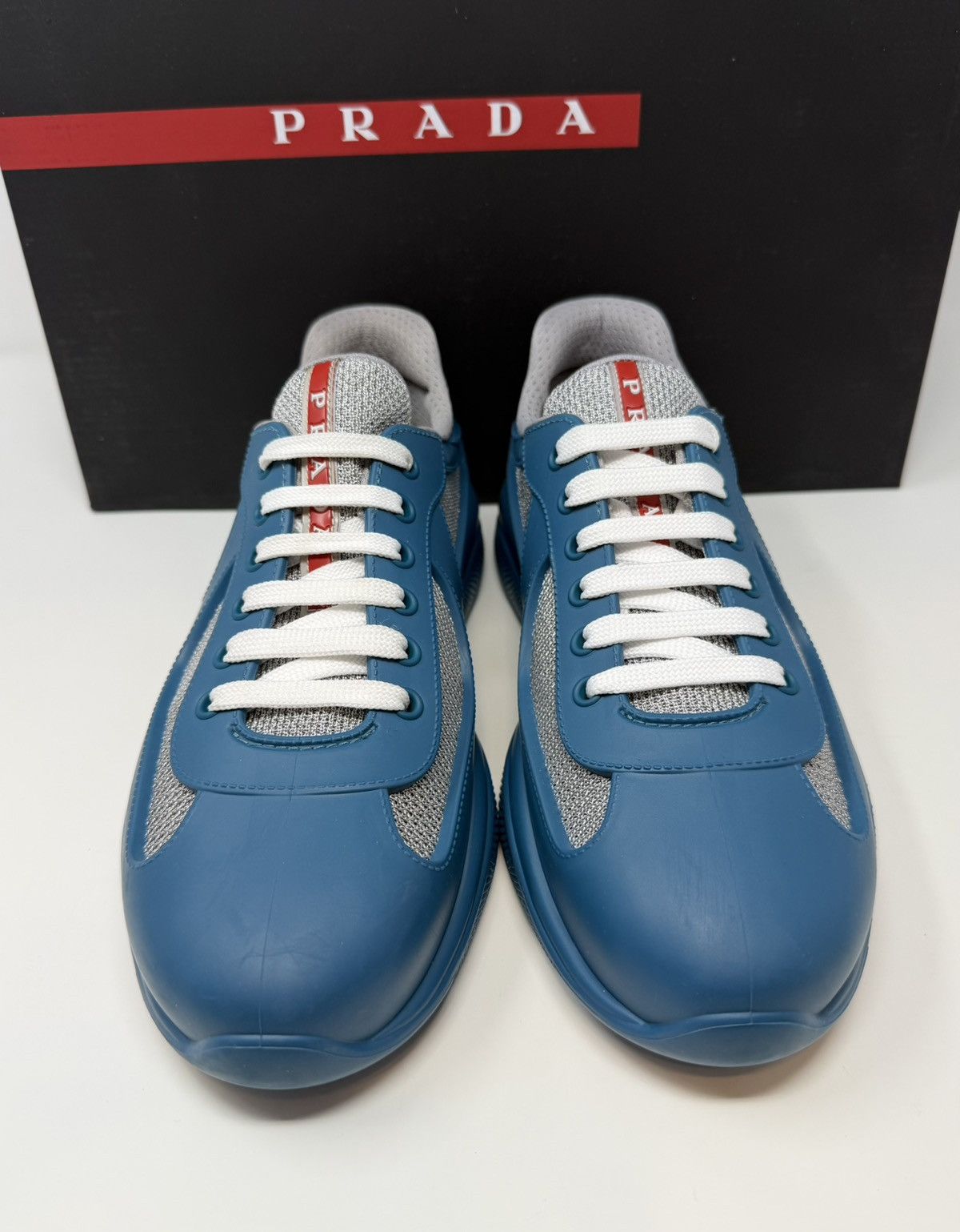 Prada Prada Americas Cup Rubber Sneaker Lagoon Blue Size US 8 / EU 41 - 2 Thumbnail