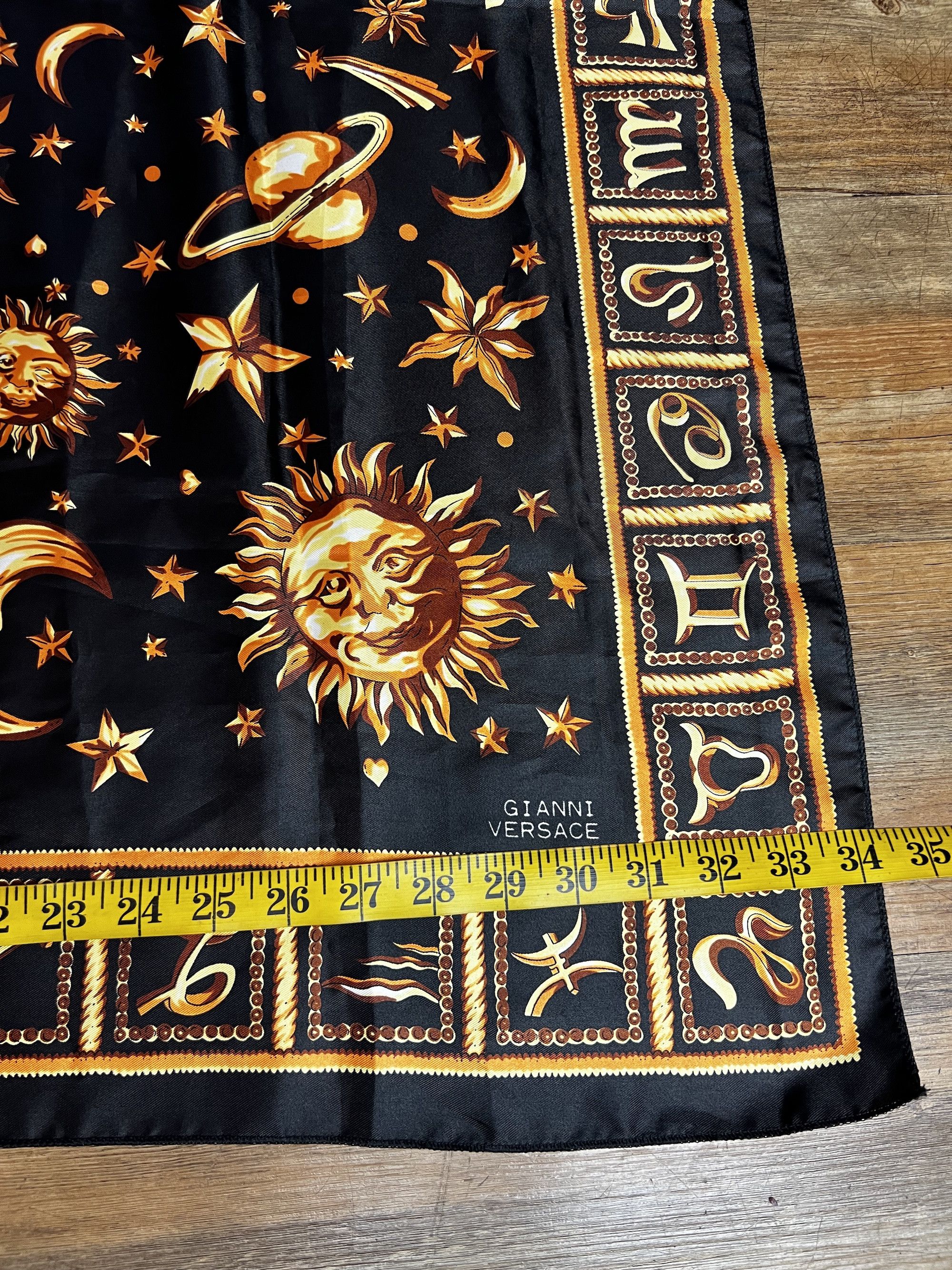Versace Vintage 1980's-1990's Gianni Versace Zodiac Silk Scarf Size ONE SIZE - 7 Thumbnail