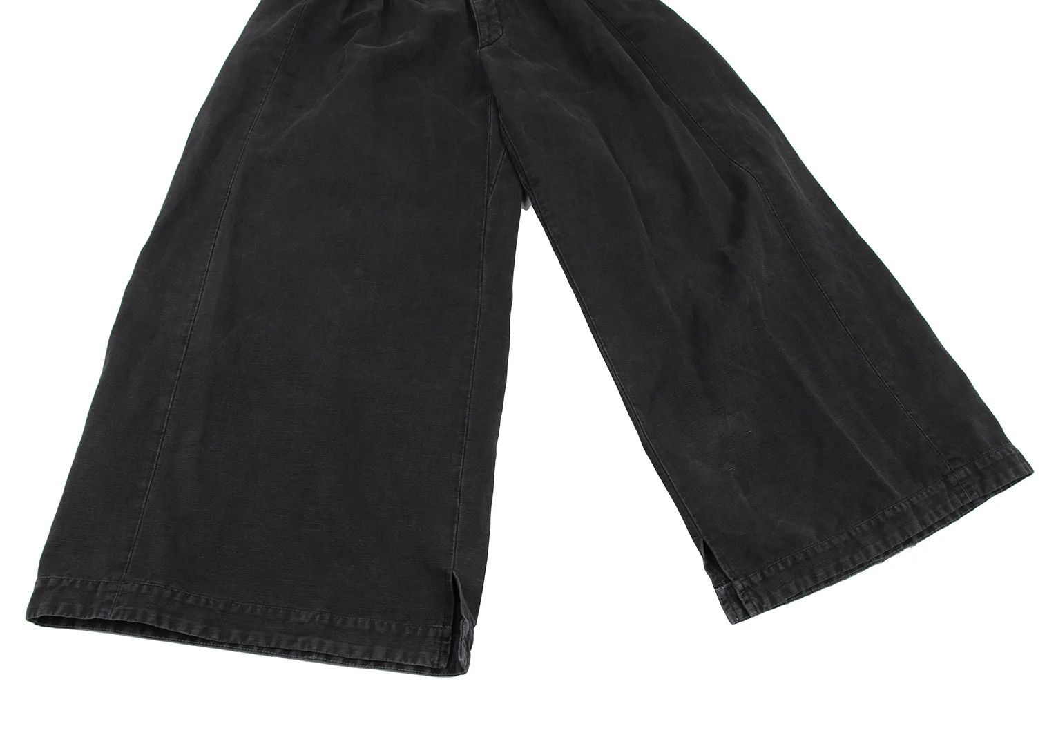 Maison Margiela Washed Cotton Linen Tuck Wide Pants Charcoal 38 Size US 38 / EU 54 - 7 Thumbnail