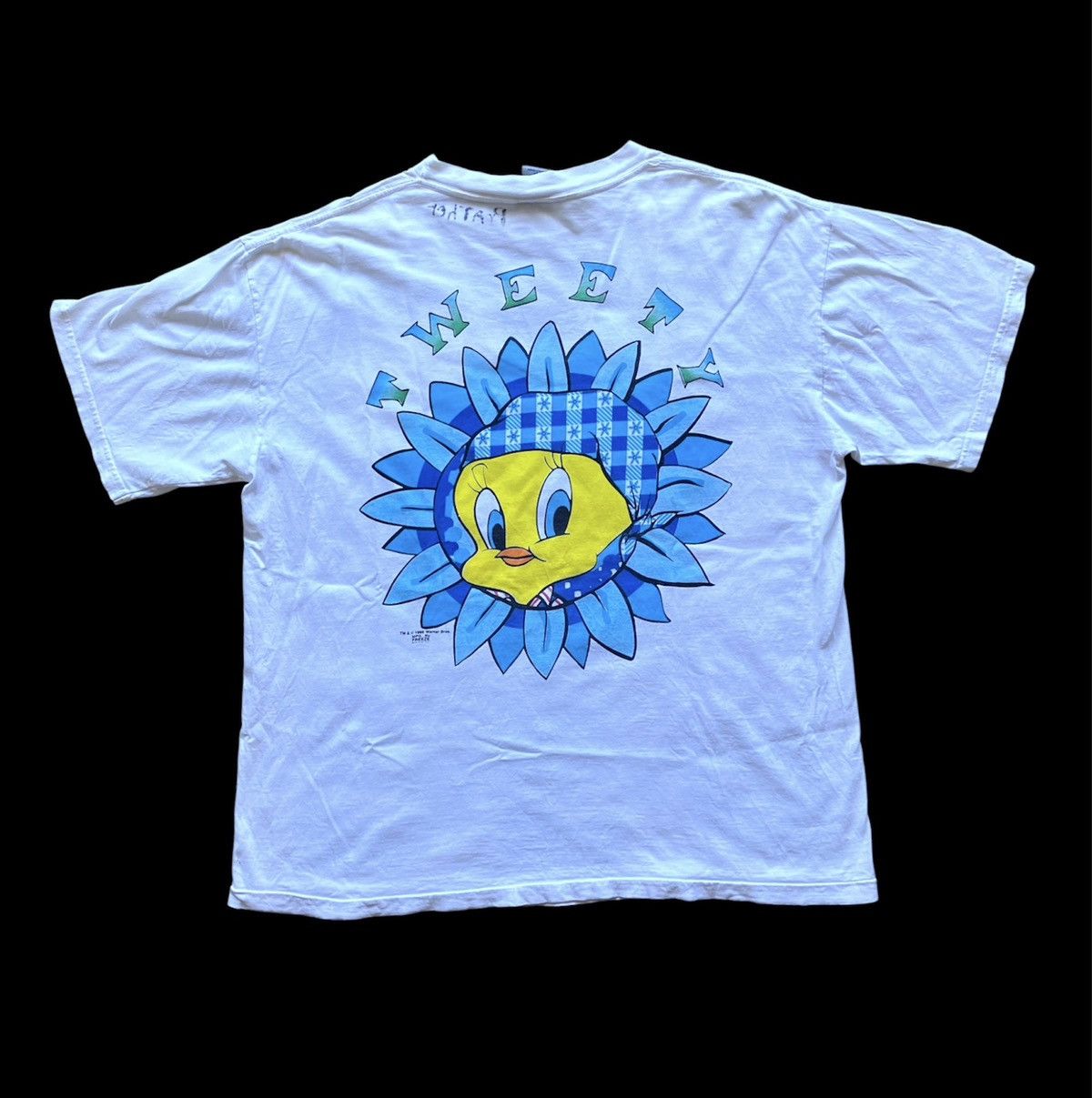 Vintage 1995 Looney Toons Tweety & Sylvester T-Shirt AOP 90s Vintage Size US XL / EU 56 / 4 - 10 Thumbnail