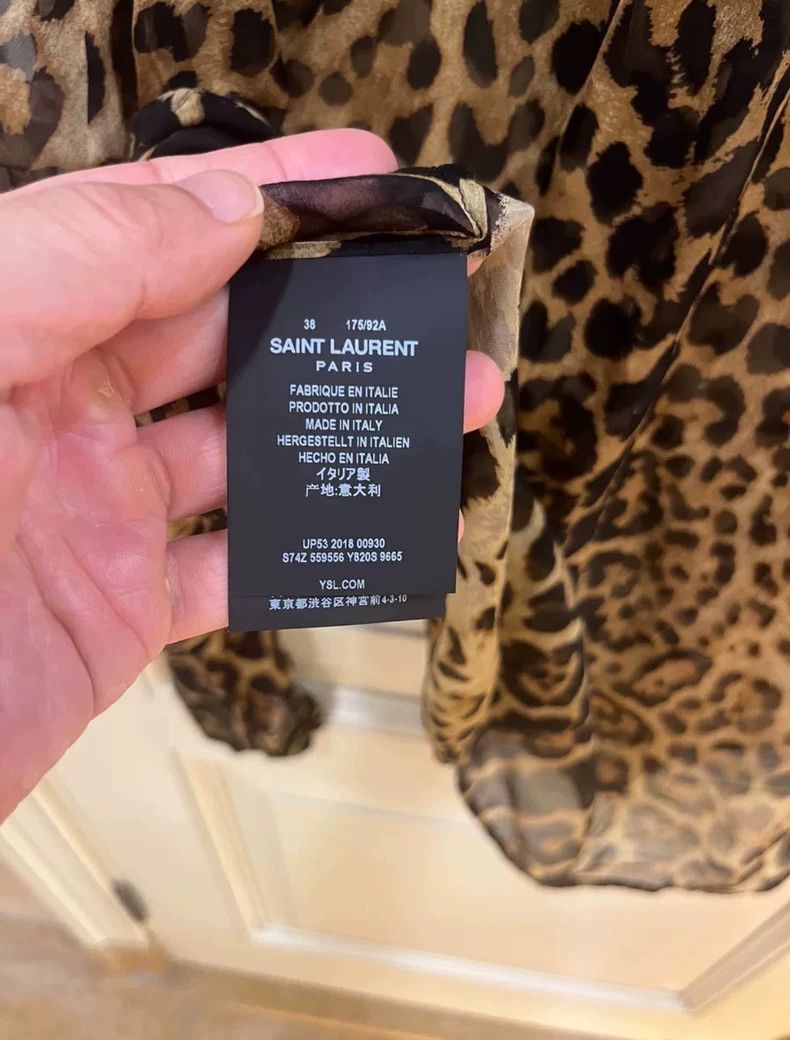 Saint Laurent Paris sheer leopard print silk shirt-2507 Size XS / US 0-2 / IT 36-38 - 1 Thumbnail