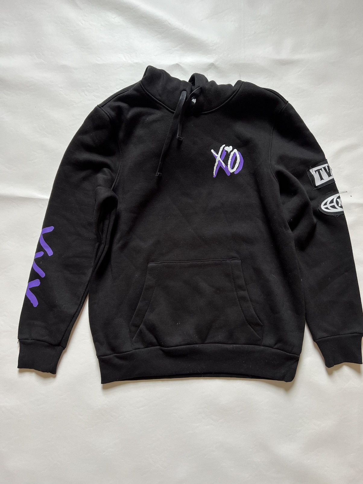 image of The Weeknd Xo Hoodie in Black/Purple, Men's (Size Small)