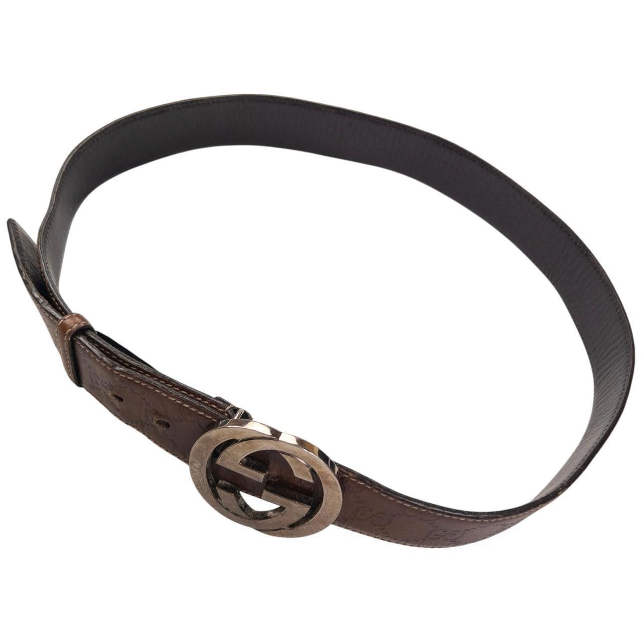 Gucci Vintage Gucci Monogram Belt Size W36 Size ONE SIZE - 7 Thumbnail