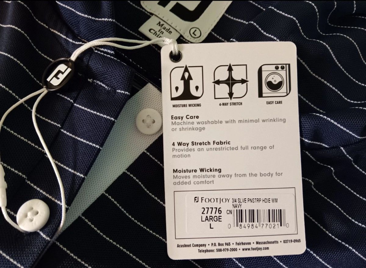 Footjoy FOOTOY FJ Ladies 3/4 Sleeve Hoodie Golf Shirt Tobacco Road Size L / US 10 / IT 46 - 7 Thumbnail