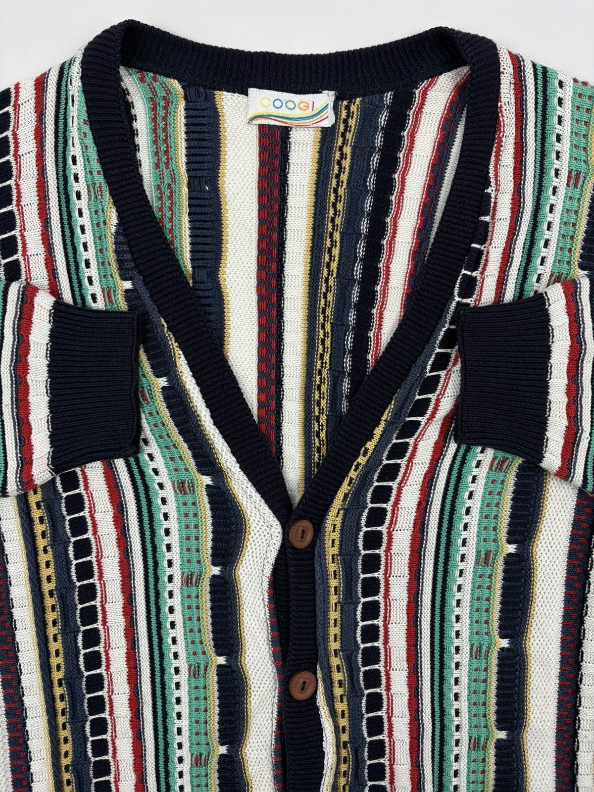 Coogi Rare 80's Archive Hand Knit Cardiagn Biggie Cosby Cable Pullover Jumper Sweater Jacket Size US L / EU 52-54 / 3 - 14 Thumbnail
