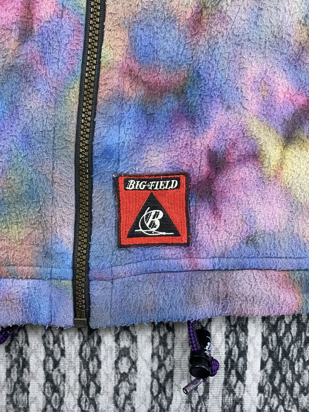 Japanese Brand Vintage Big Field Tie Dye Style Zipper Jacket Size US XL / EU 56 / 4 - 8 Thumbnail