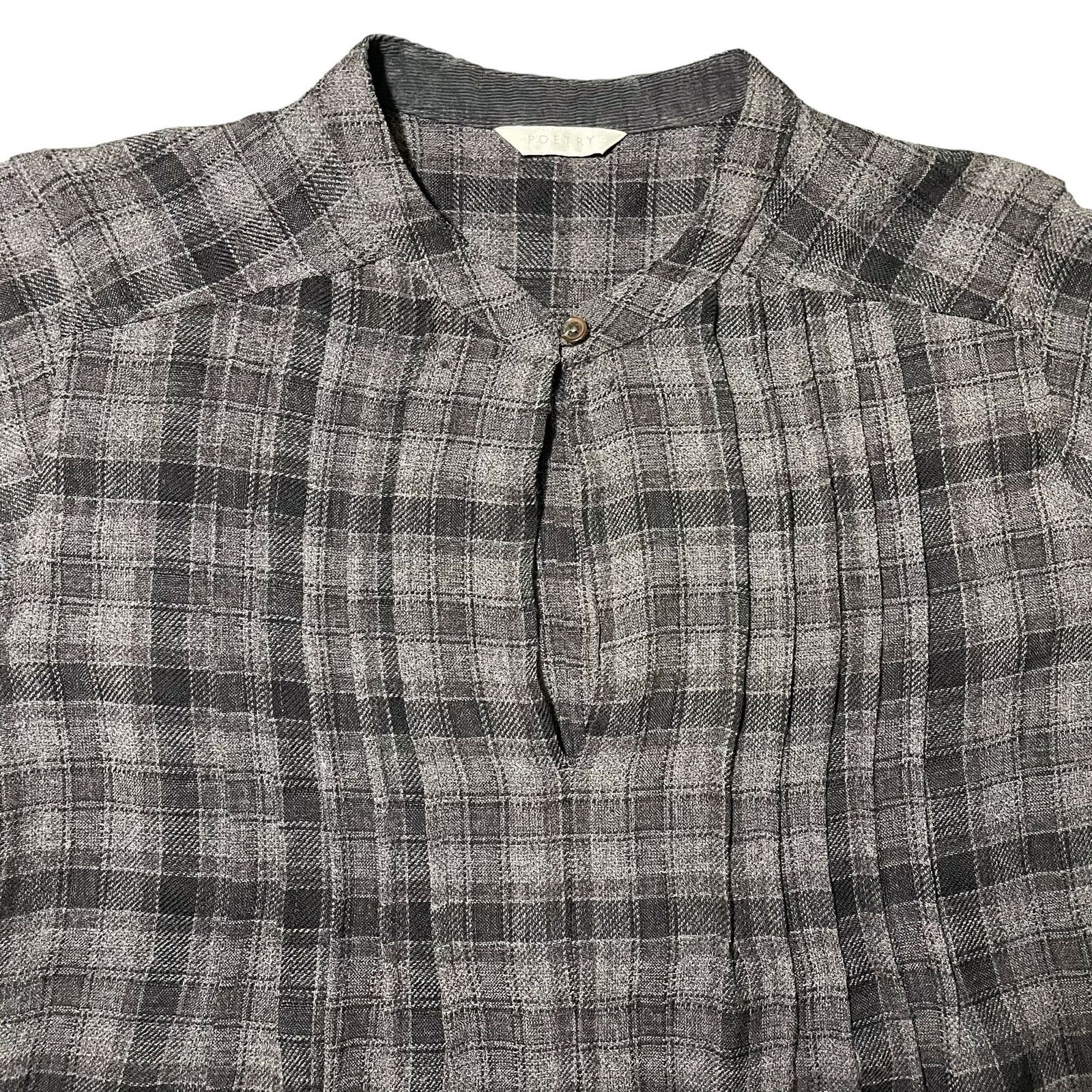 Other Poetry Plaid Wool Blend Shirt Dress Pleated Front Size 6 Size M / US 6-8 / IT 42-44 - 2 Thumbnail