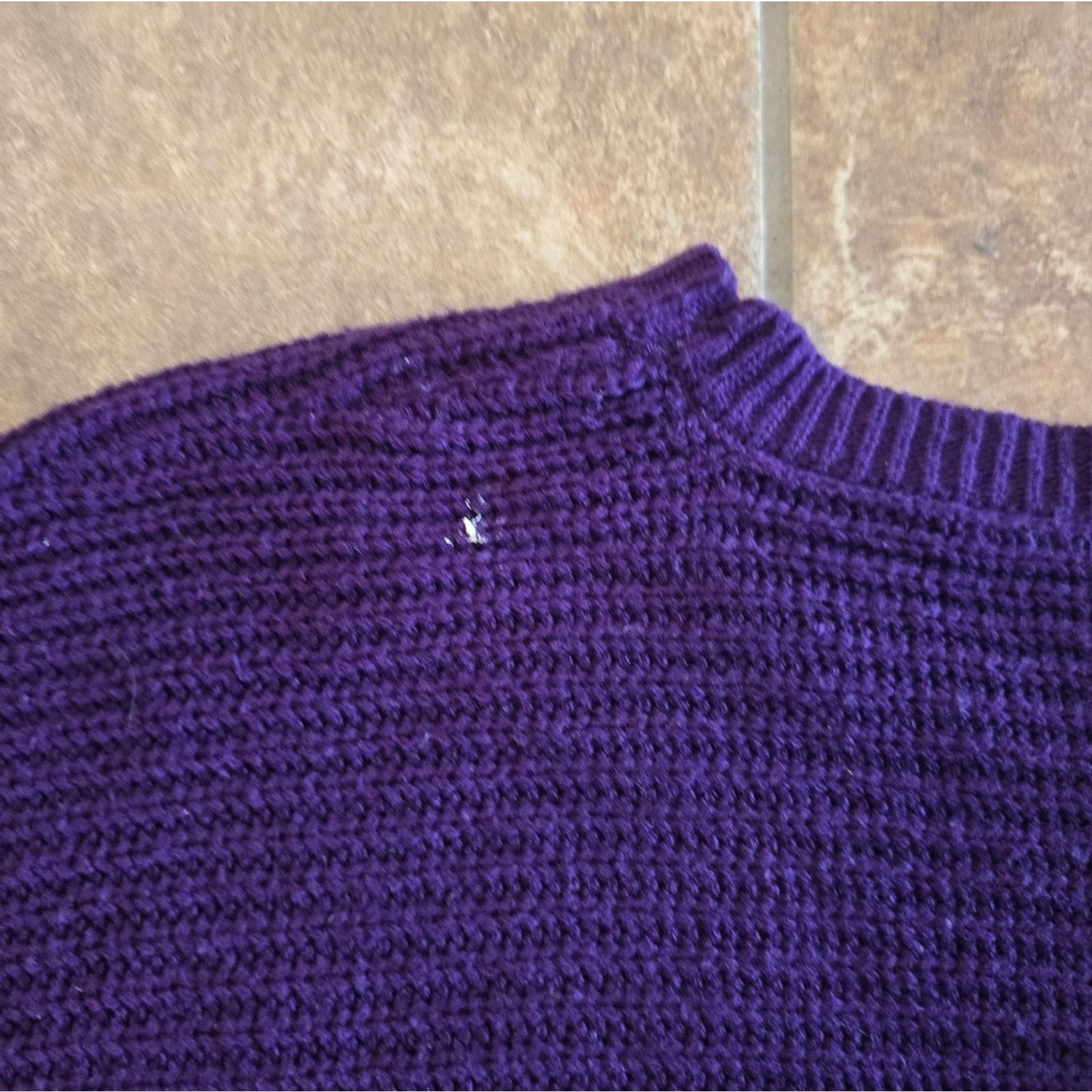 Other Dark Purple Buttoned Back Sweater 3/4 Sleeve Size M / US 6-8 / IT 42-44 - 4 Thumbnail