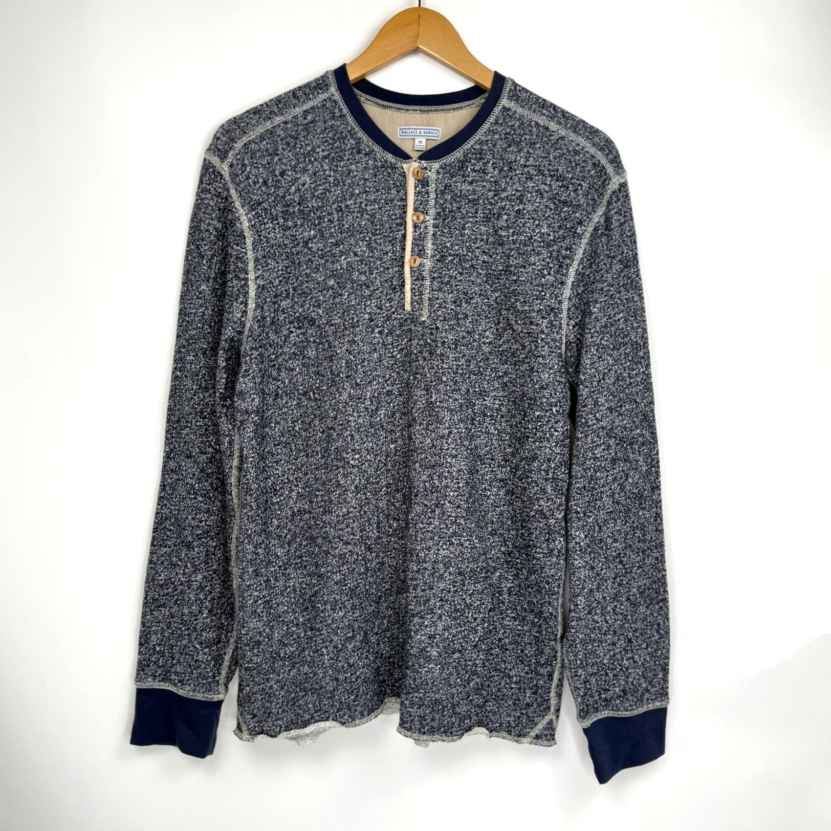 Wallace & Barnes Wallace & Barnes Shirt Men M Henley Thermal Navy Heather Size US M / EU 48-50 / 2 - 2 Thumbnail