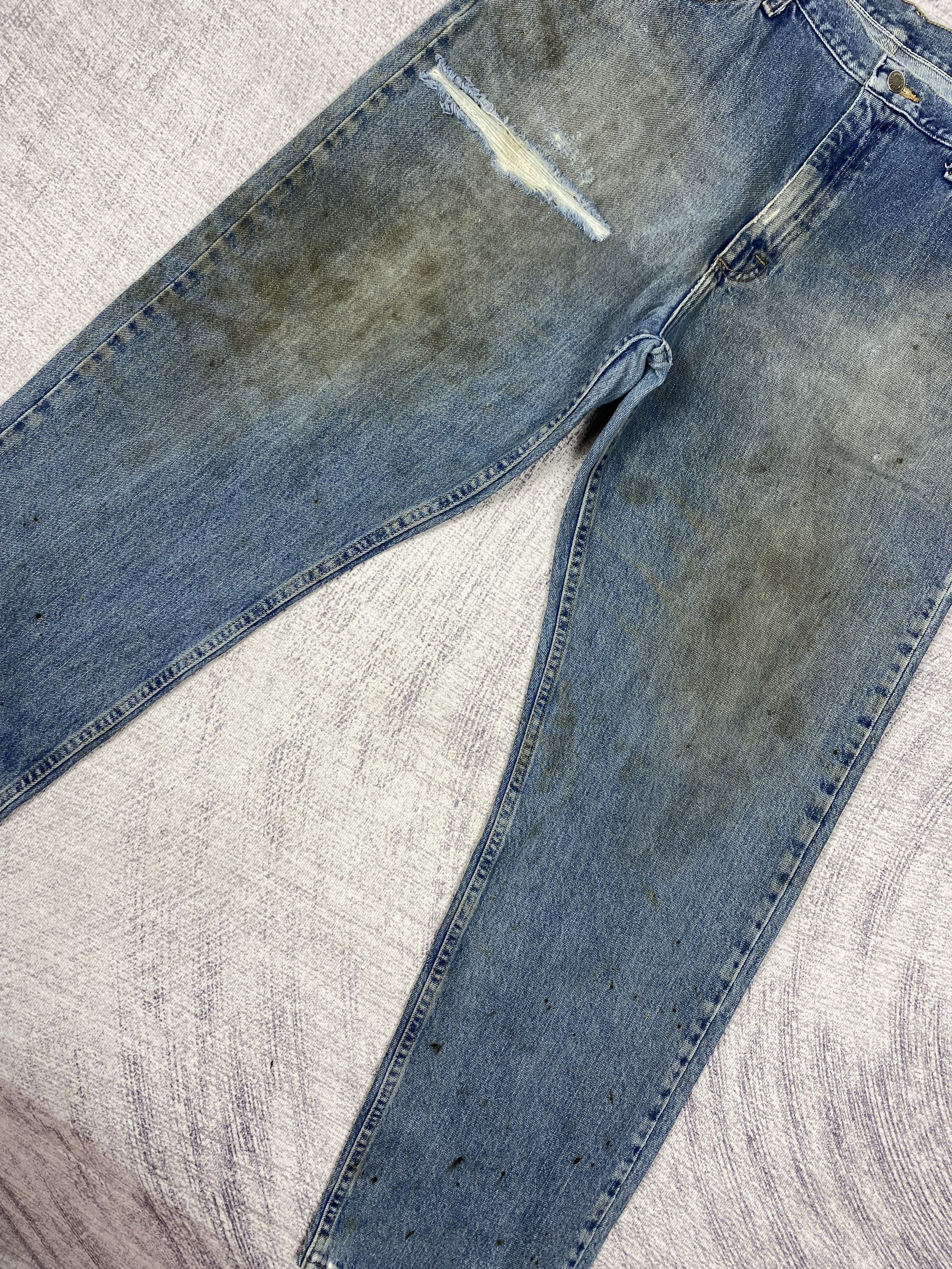Wrangler Vintage Wrangler Distressed Blue Denim Jeans P0486 Size US 38 / EU 54 - 2 Thumbnail
