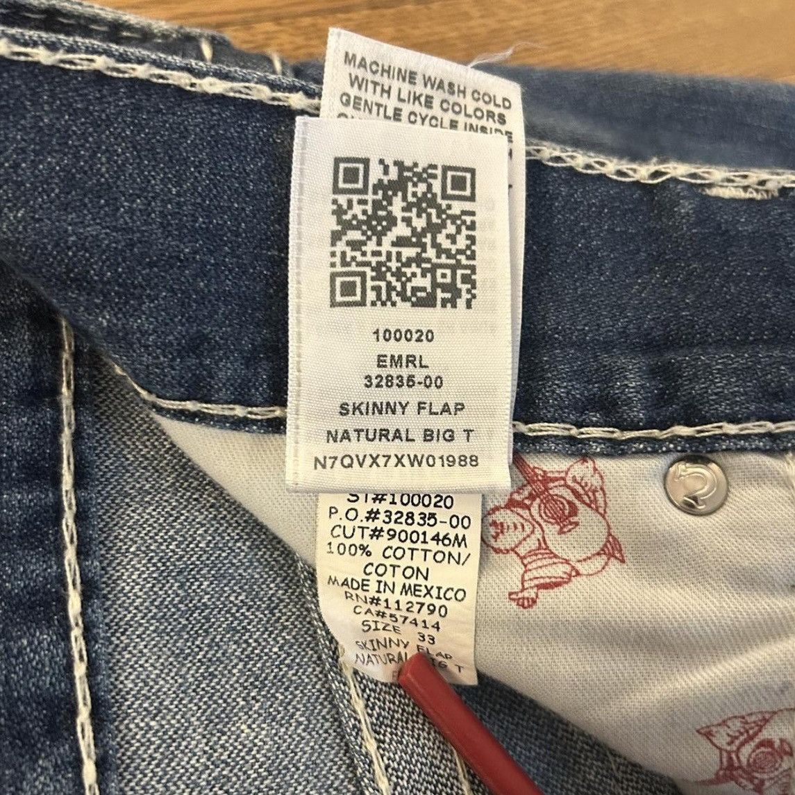 True Religion DEADSTOCK WITH TAGS TRUE RELIGION SKINNY JEANS Size US 33 - 6 Thumbnail