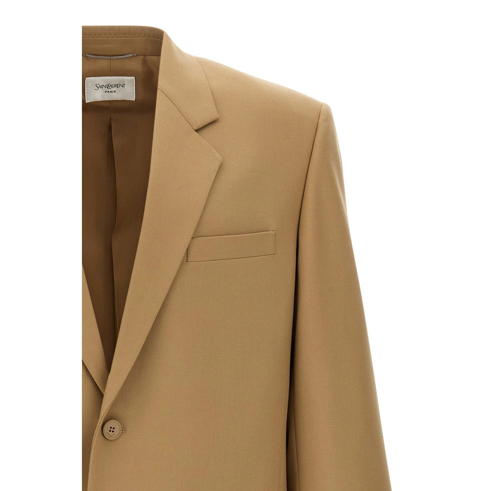 Saint Laurent Paris SAINT LAURENT Beige Wool Blazer Jacket New & Authentic (Men' Size US L / EU 52-54 / 3 - 3 Thumbnail