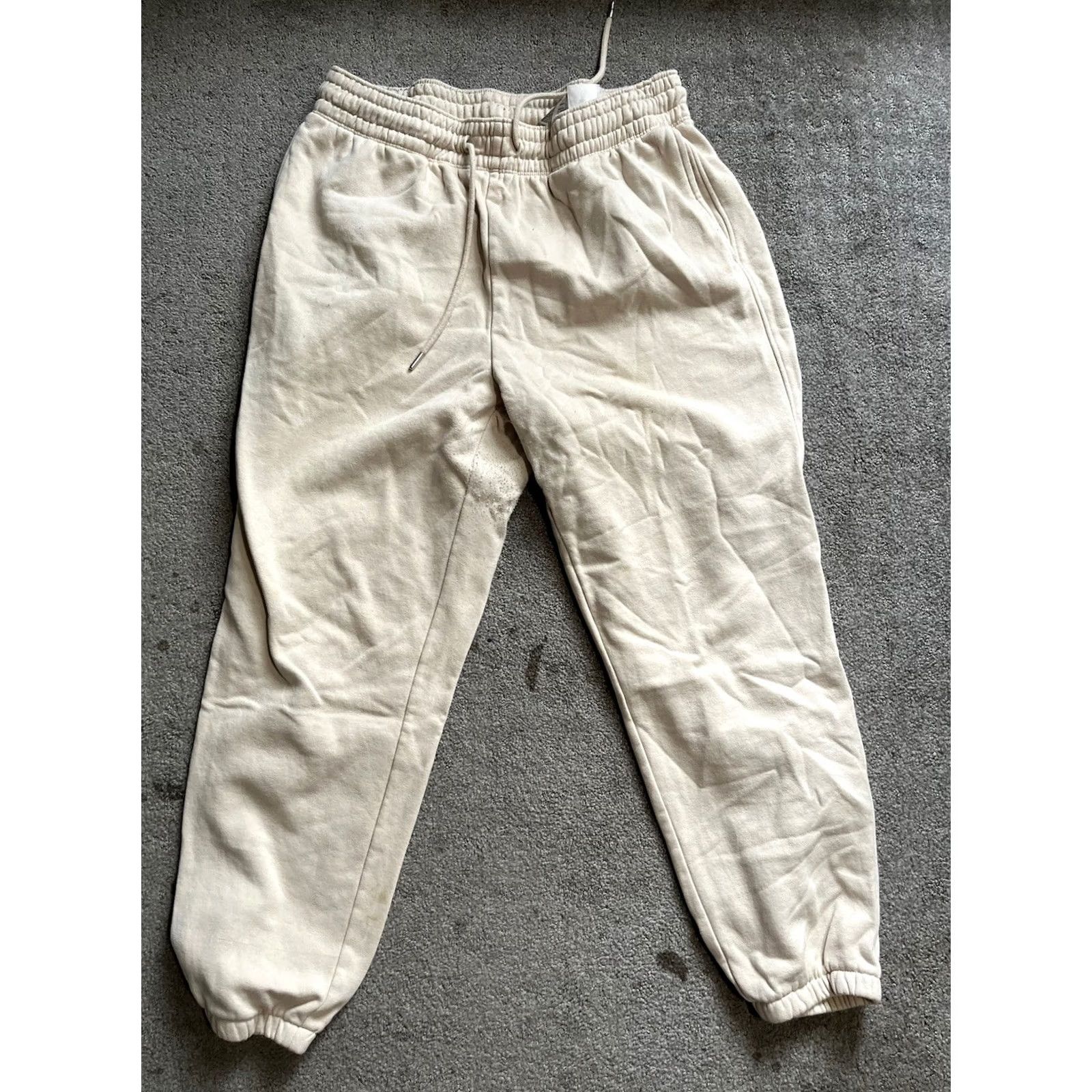 H&M H&M Womens Casual Joggers Cream Beige Sweatpants Size Large Size 36" / US 14 / IT 50 - 2 Thumbnail