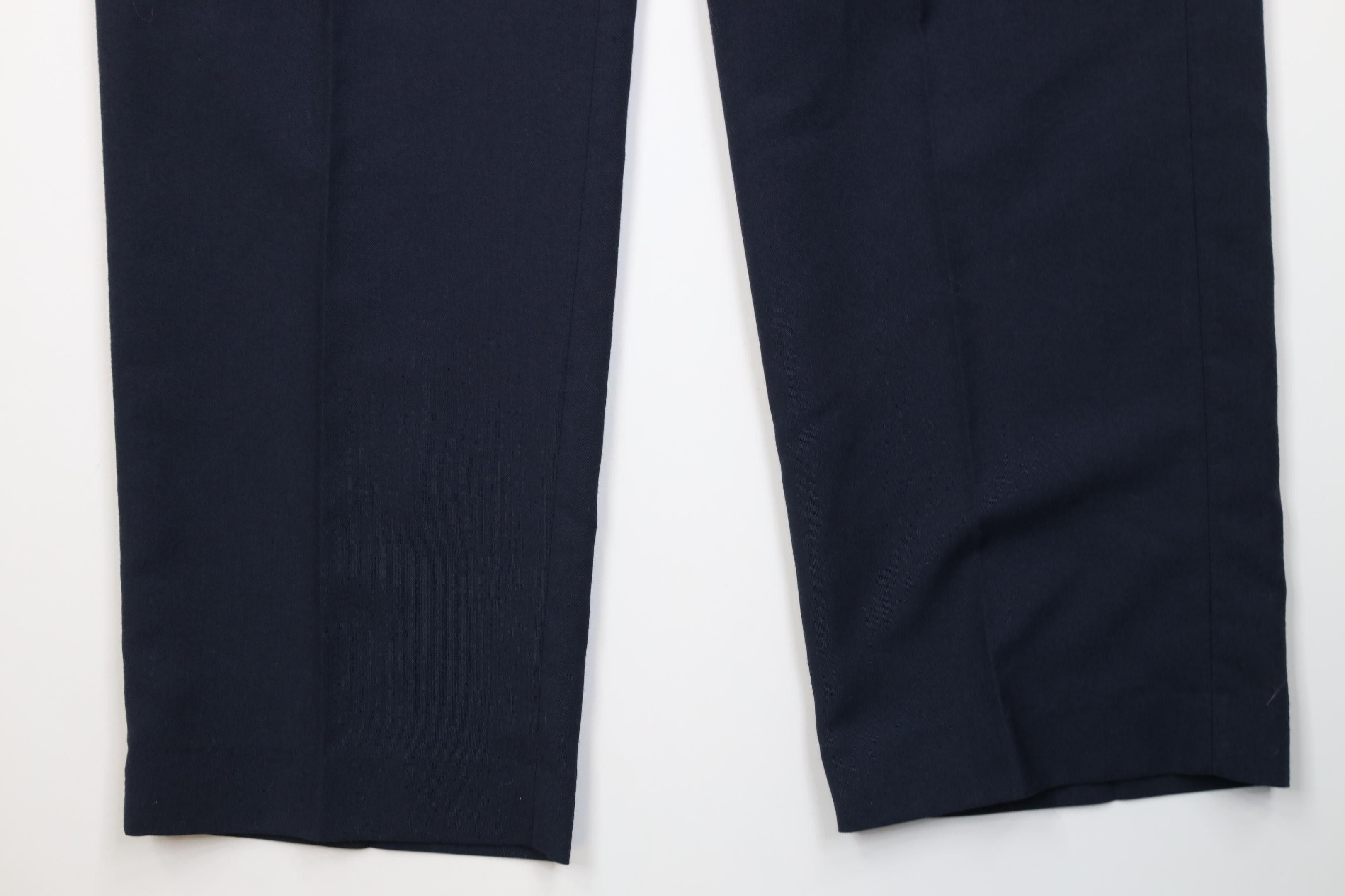 Vintage Vintage 90s Streetwear Knit Wide Leg Chino Pants Navy Blue Size US 36 / EU 52 - 4 Thumbnail