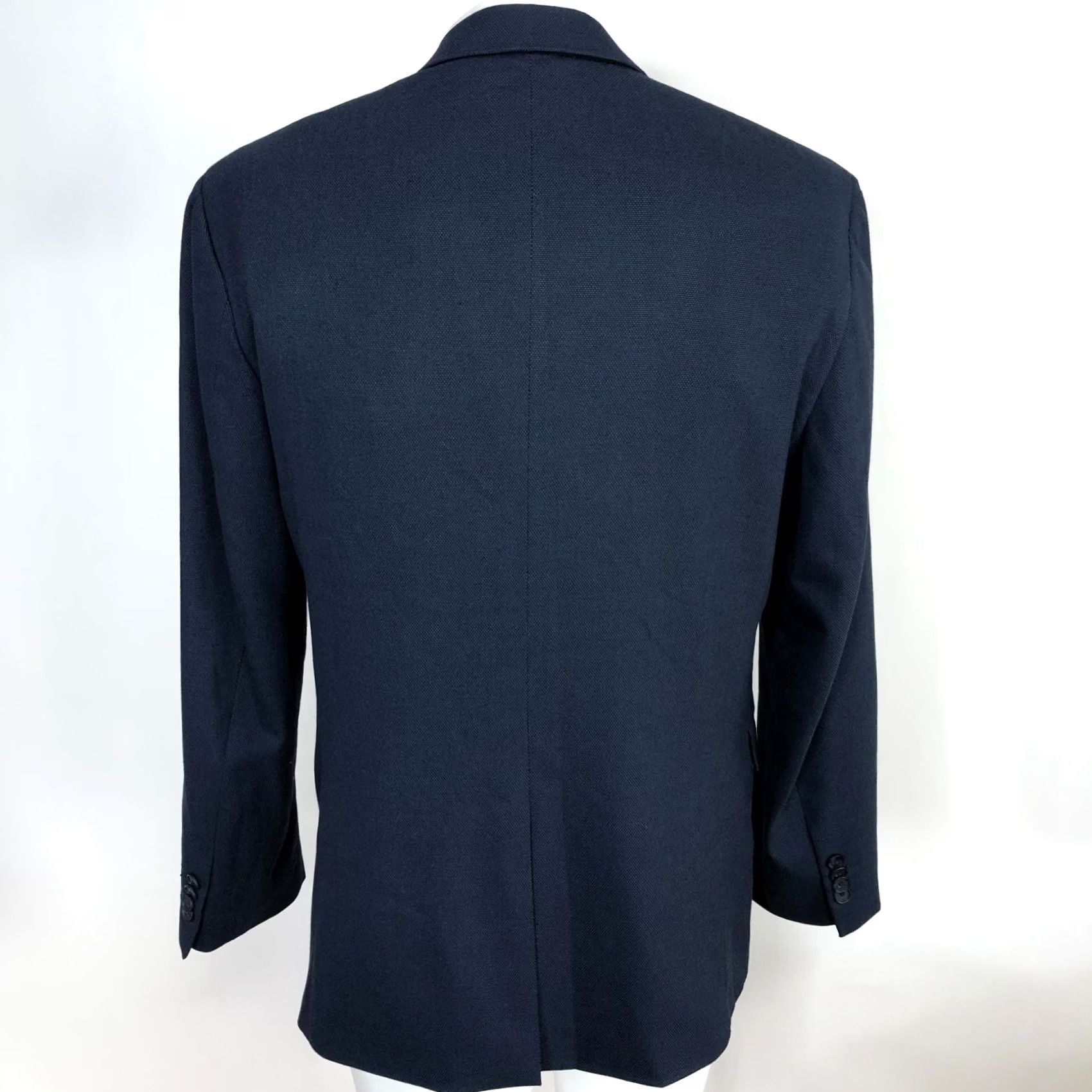 Banana Republic Banana Republic Sport Coat Jacket Bird's Eye Blue 40 Regular Fit Men Jacket Notch Lapel Four-Button Front Size US XXS / EU 40 - 4 Thumbnail