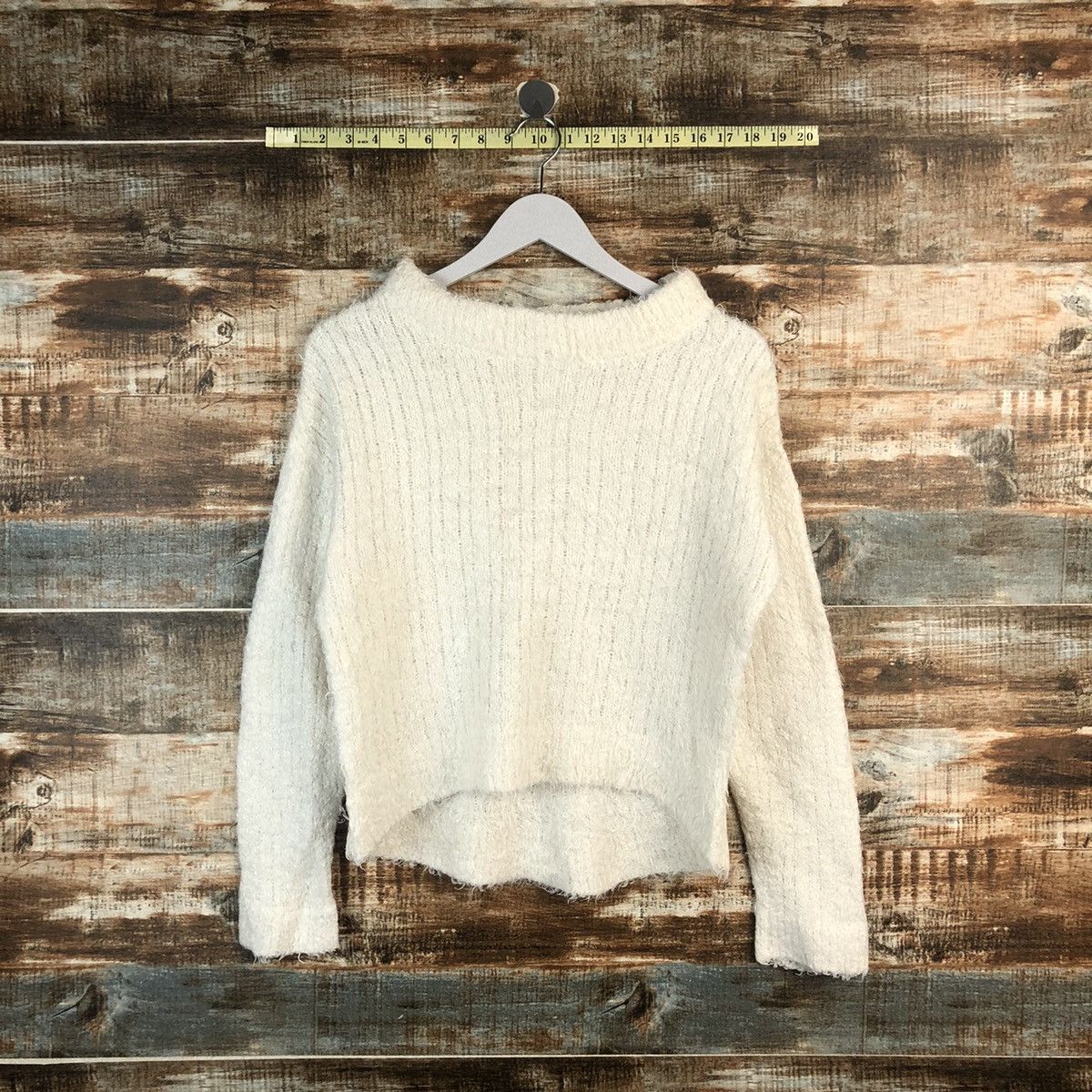Homespun Knitwear × Japanese Brand DLL E Hypen Of World Gallery White mohair Knitwear #C044 Size M / US 6-8 / IT 42-44 - 1 Thumbnail