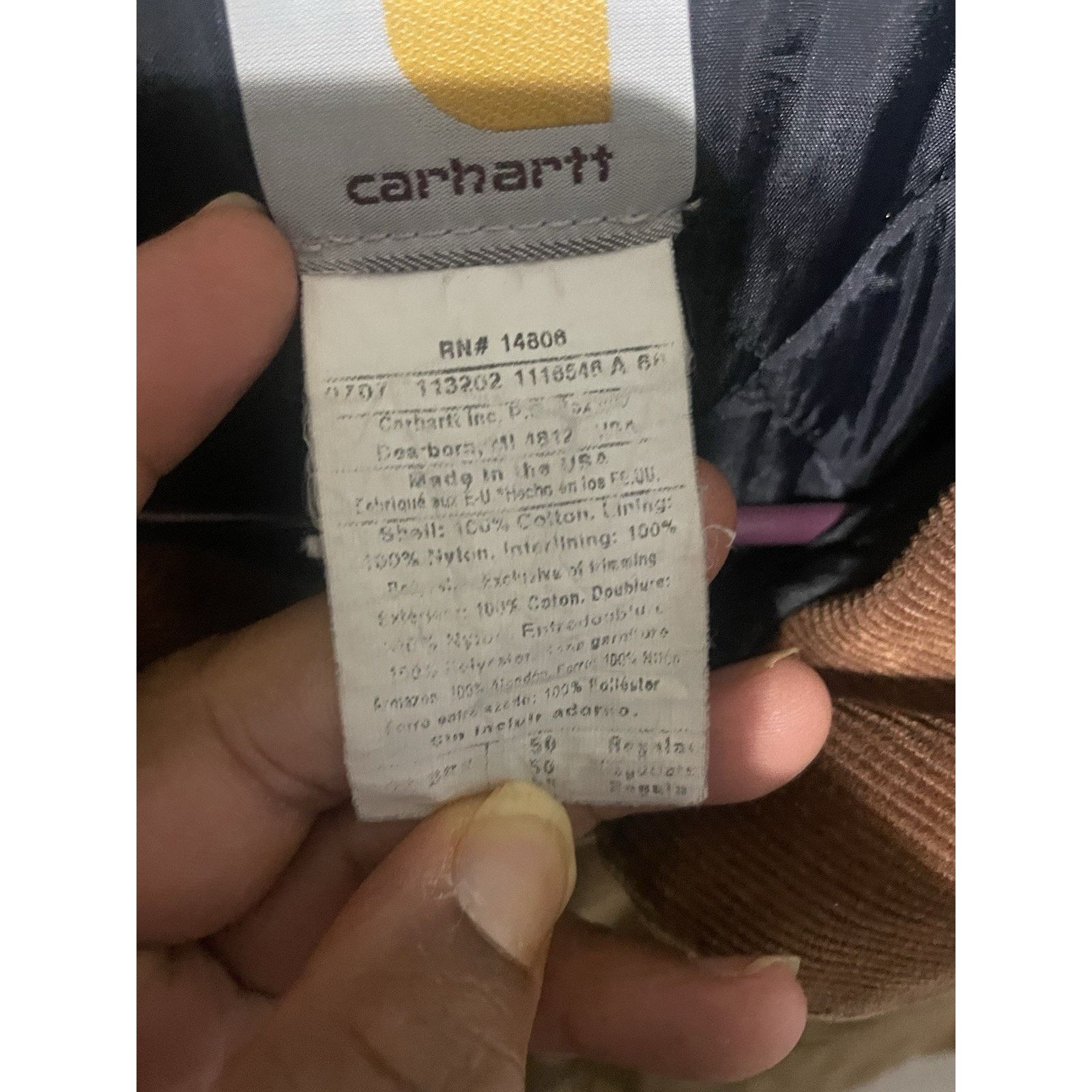 Carhartt Size 2XL- Carhartt Detroit Jacket Quilted Lined Brown Size US XXL / EU 58 / 5 - 3 Thumbnail