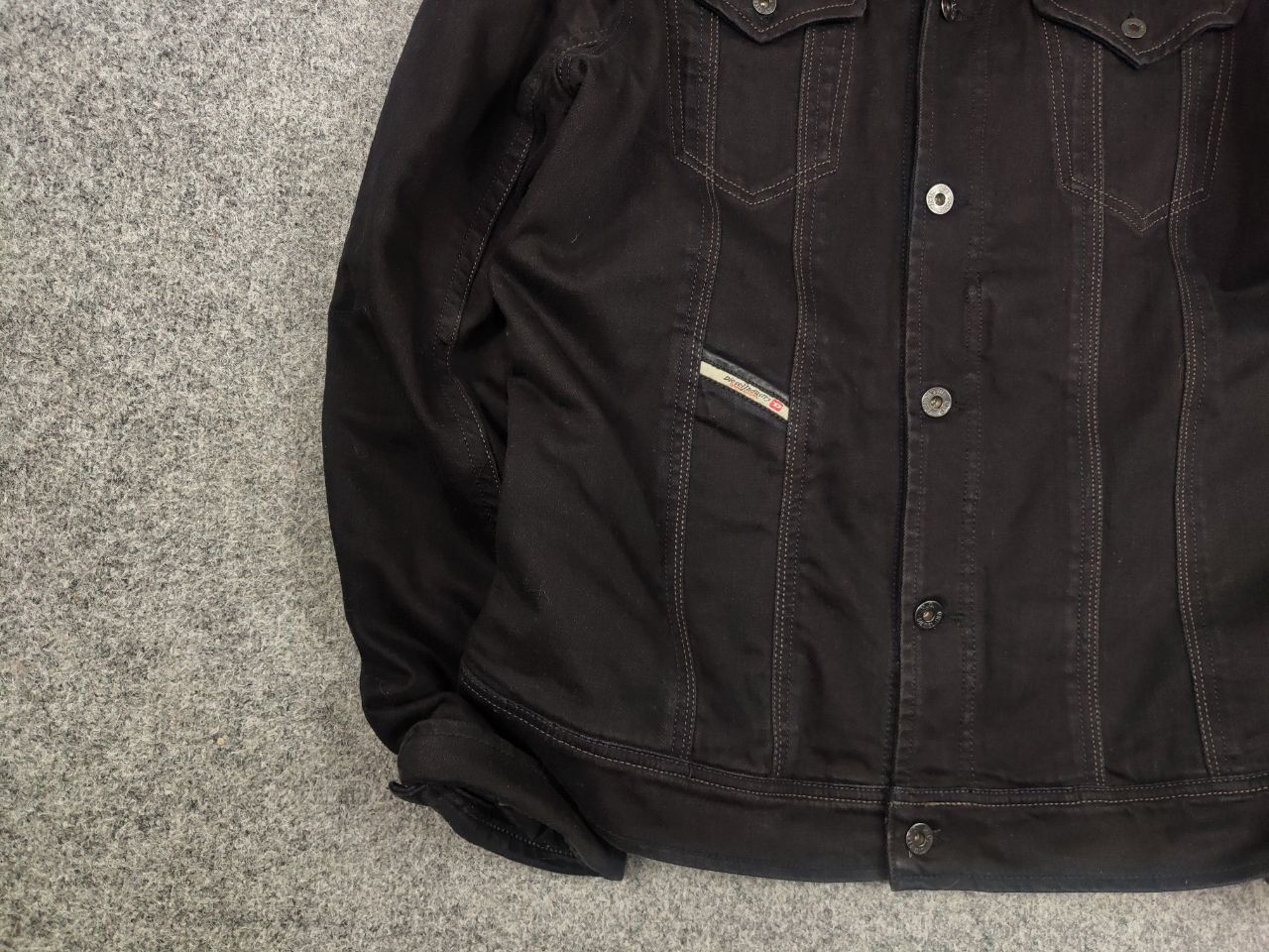 Diesel Diesel Industry Warm men's Black Denim Jacket Vintage style Size US XL / EU 56 / 4 - 10 Thumbnail
