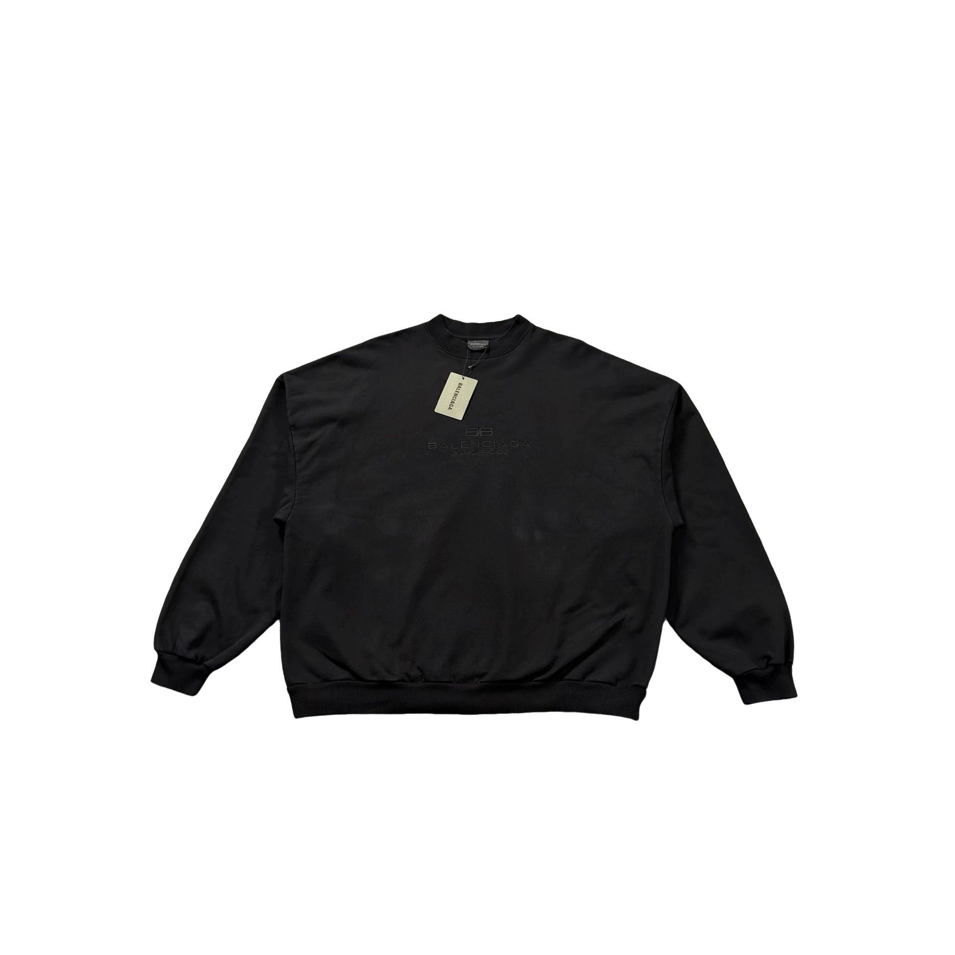 Balenciaga Balenciaga Black Garde-Robe Sweatshirt Size M Size US M / EU 48-50 / 2 - 1 Thumbnail