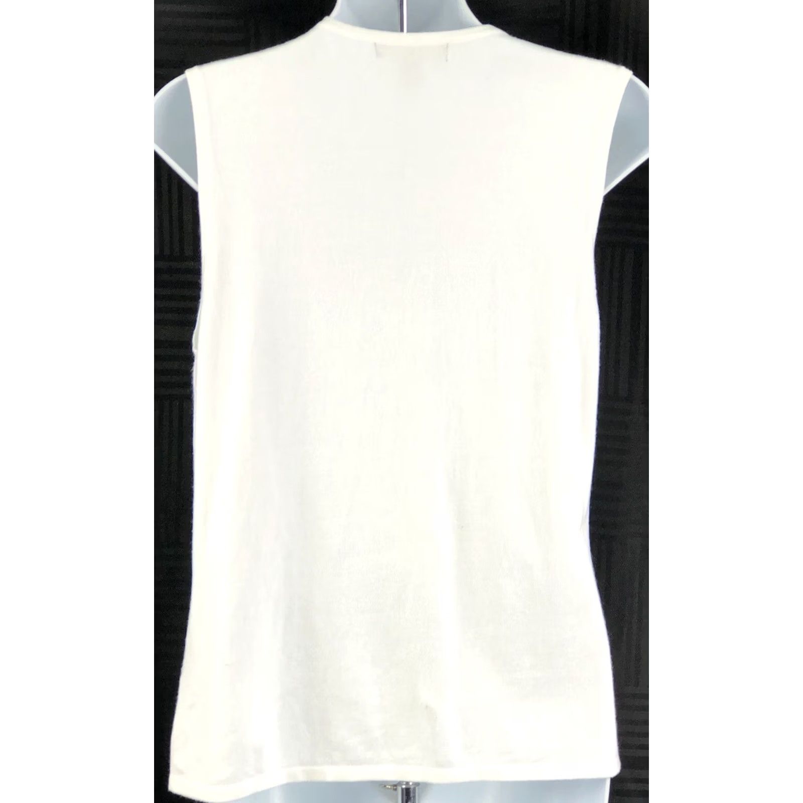 Vintage VINTAGE Foxcroft Sleeveless Sweater Vest Top PM Contrast Trim Boho Cottage Coquette Y2K Size M / US 6-8 / IT 42-44 - 3 Thumbnail