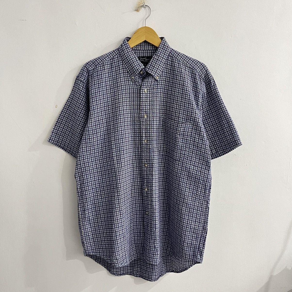 Japanese Brand Casual Basic - Plaid Button Up Shirt Size US L / EU 52-54 / 3 - 1 Thumbnail