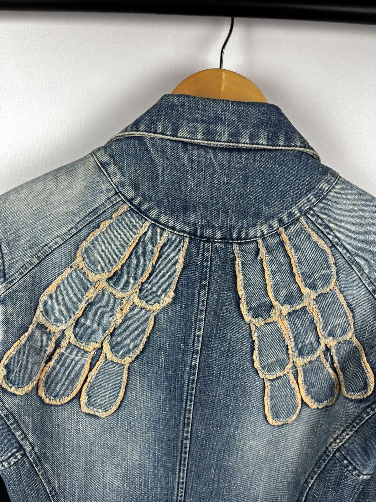 Yohji Yamamoto AMOU Sensu Design Studio avant garde denim jacket made japan Size L / US 10 / IT 46 - 7 Thumbnail