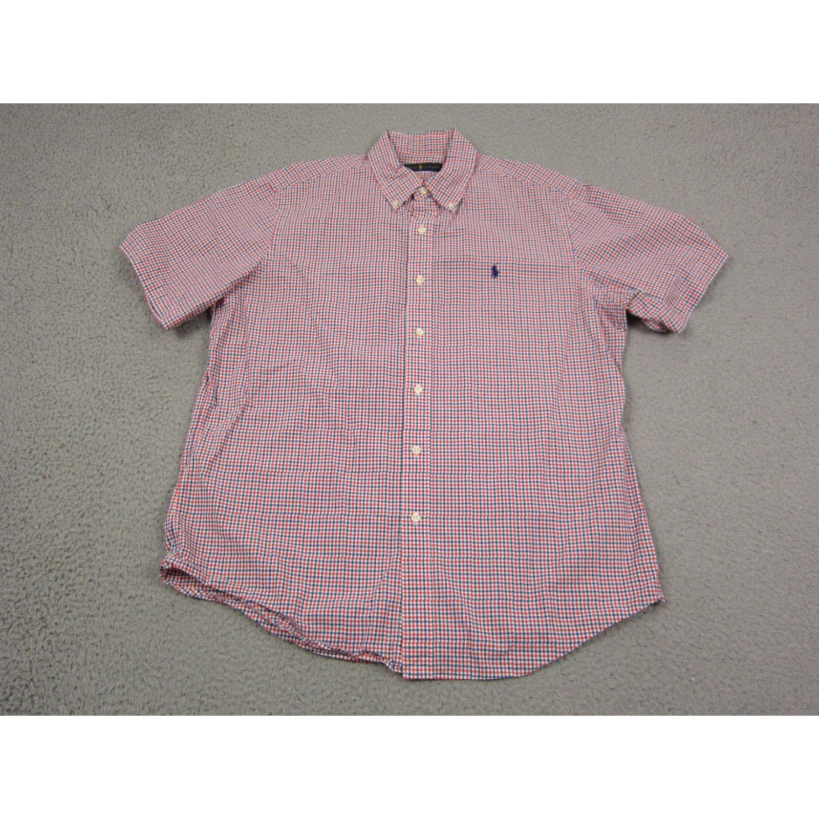Polo Ralph Lauren Ralph Lauren Shirt Mens Large Red Blue Pony Gingham Oxford Check Shirt Button-Up Casual Business 90s Colorful Mens Size US L / EU 52-54 / 3 - 2 Thumbnail