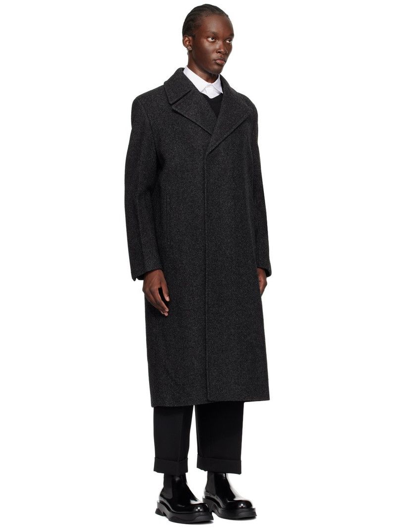 Jil Sander o1mt1gz0426 Overcoat in Dark Gray Size US M / EU 48-50 / 2 - 2 Thumbnail