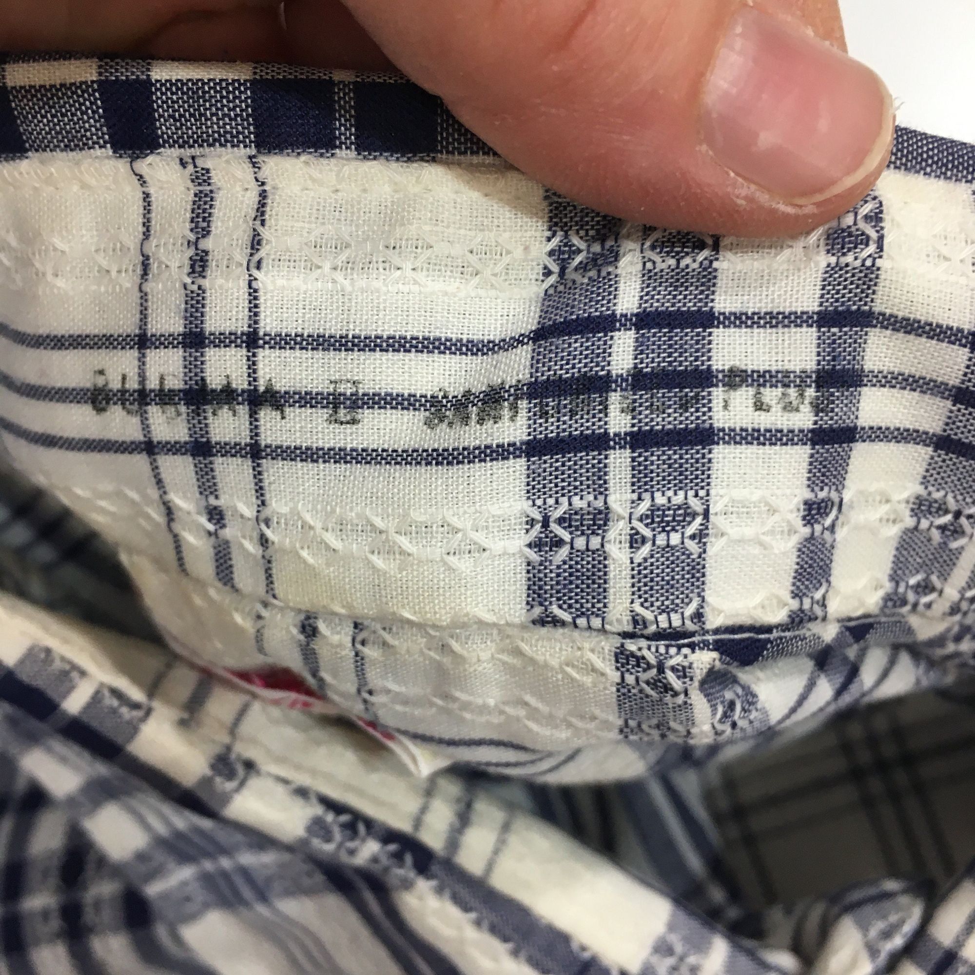 Arrow Vtg Arrow Textured SANFORIZED PLUS Blue White Plaid Shirt Size US L / EU 52-54 / 3 - 4 Thumbnail