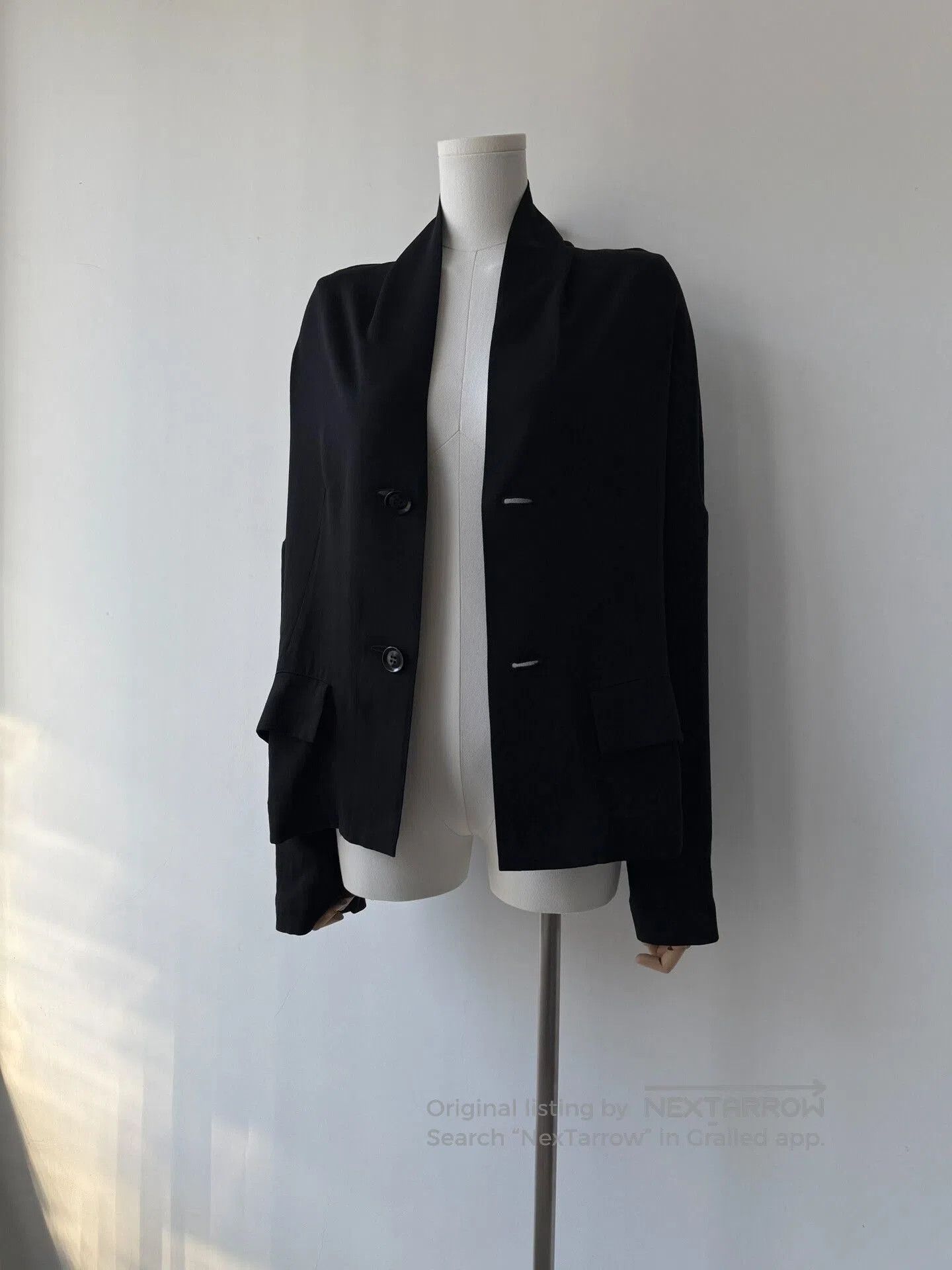 Yohji Yamamoto Yohji Yamamoto Noir Minimalist Wool Jacket. Size US M / EU 48-50 / 2 - 6 Thumbnail