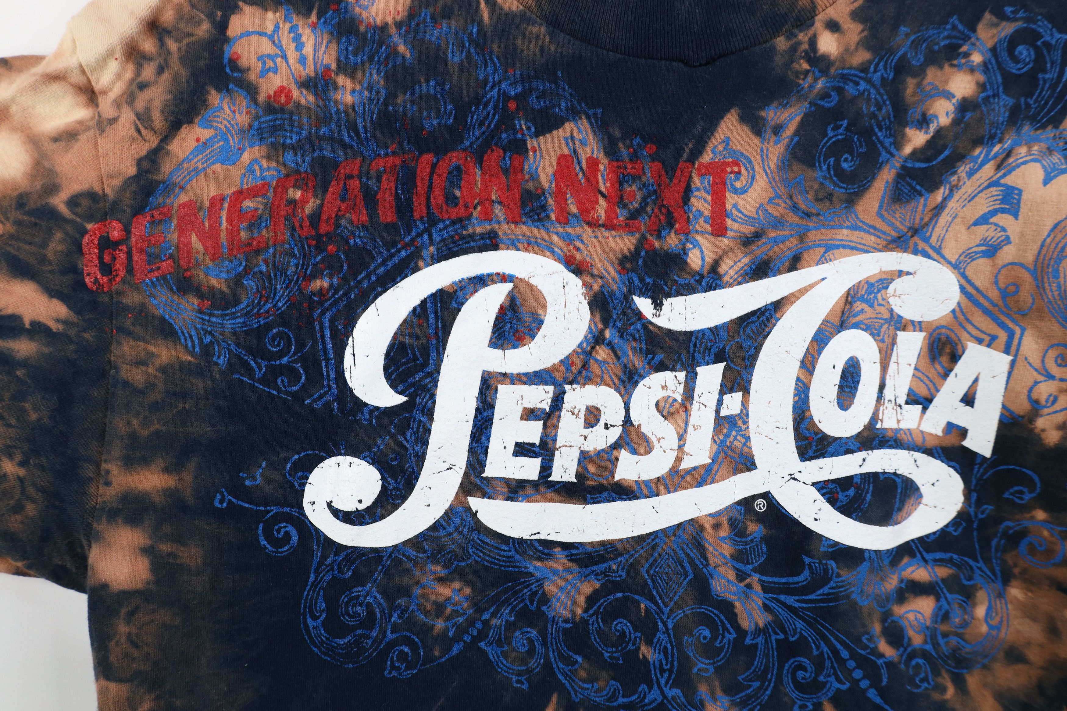 Vintage Vintage Y2K Pepsi Co Acid Wash Spell Out Tribal T-Shirt Size US M / EU 48-50 / 2 - 4 Thumbnail
