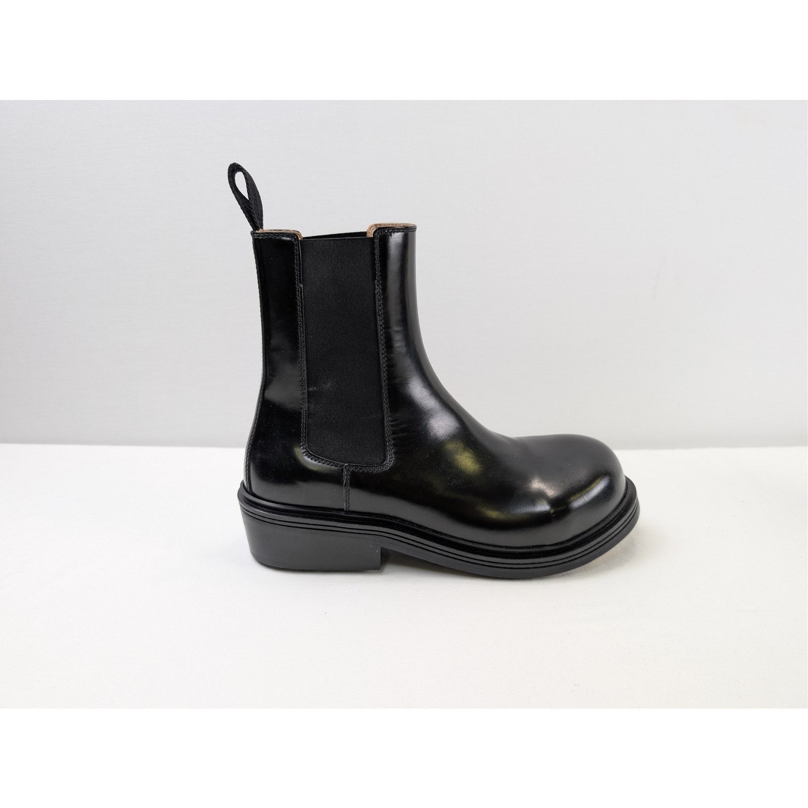 Bottega Veneta o1rshd1 Q:2 / Brushed Vinyl Fireman Ankle Boots in Black Size US 10 / EU 43 - 1 Thumbnail
