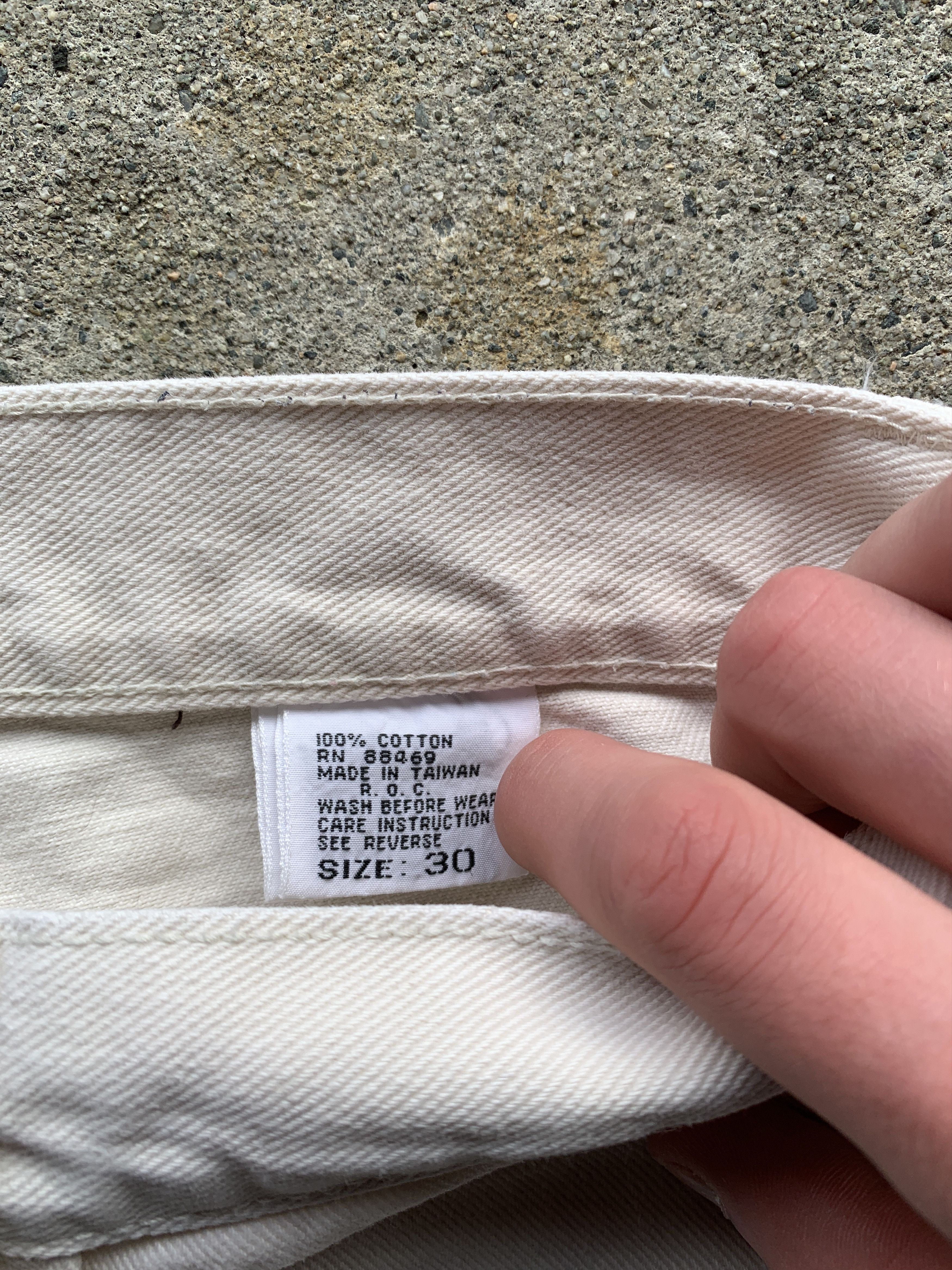 Japanese Brand × Vintage Vintage Y2K Cream Big HiCL Carpenter Jeans Size US 30 / EU 46 - 9 Thumbnail