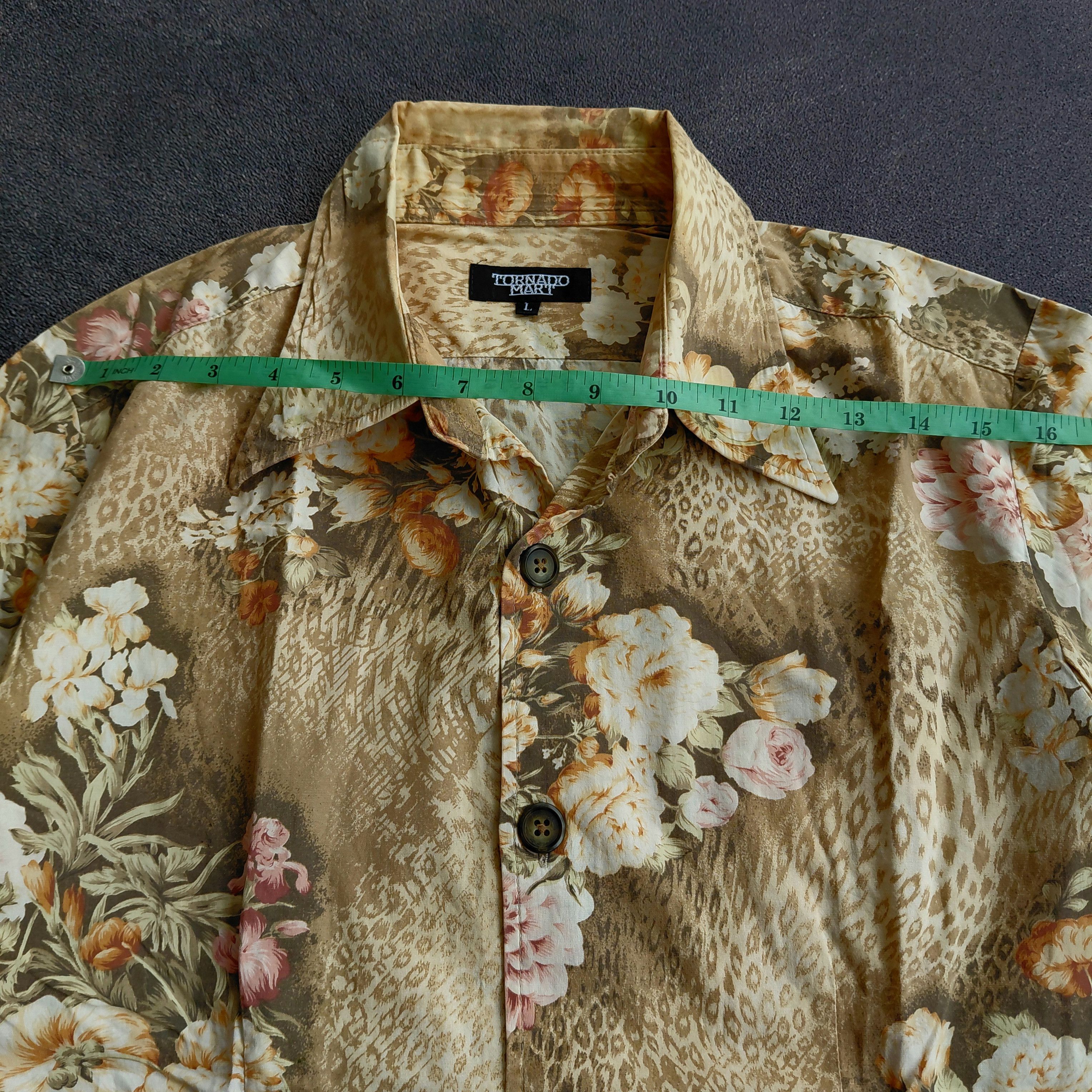 Tornado Mart Tornado Mart Flower Shirt Size US L / EU 52-54 / 3 - 8 Thumbnail