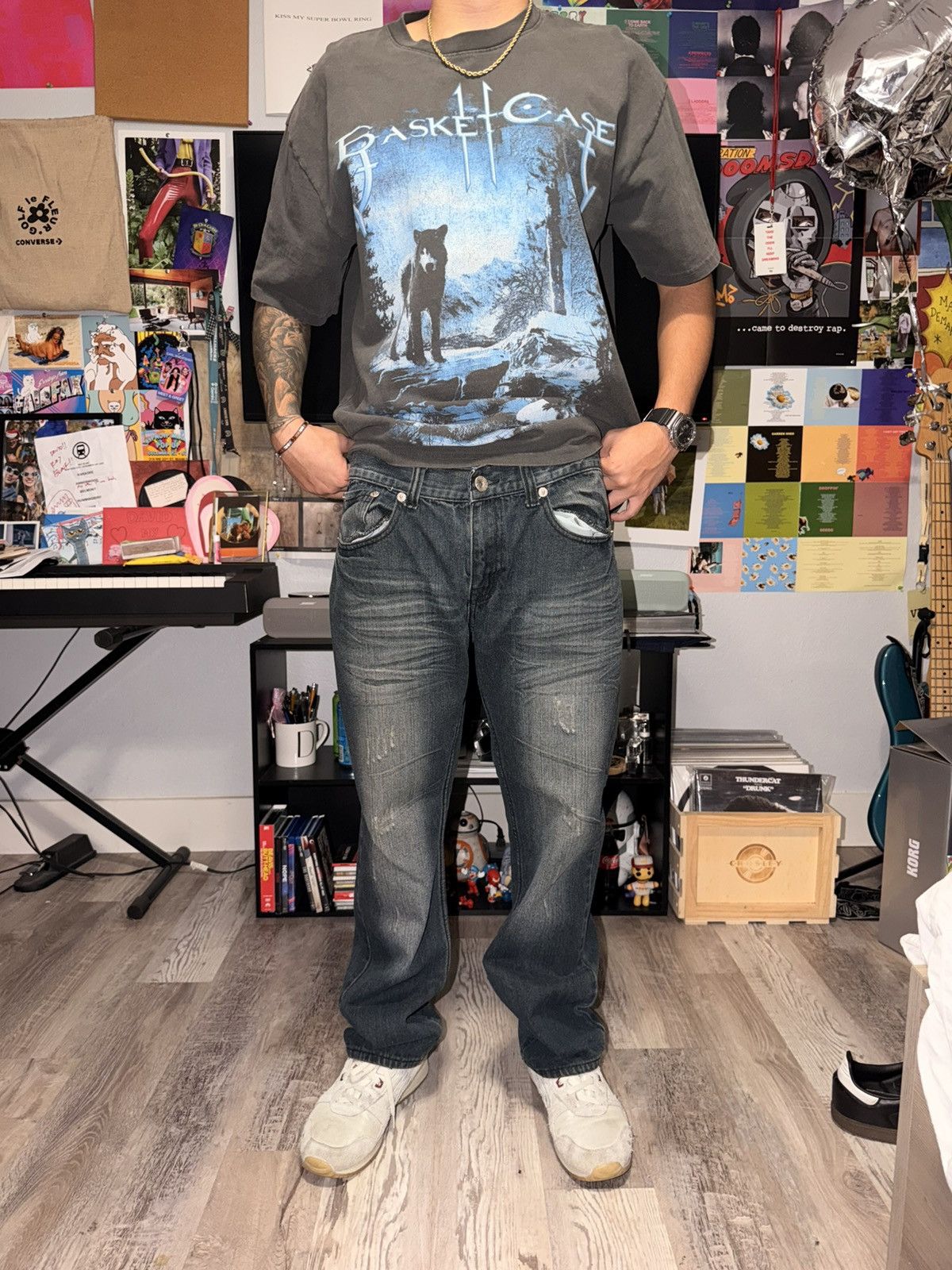 Other Vintage Light Wash Jeans Size US 34 / EU 50 - 2 Thumbnail
