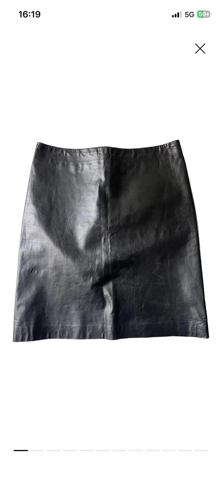 Ann Demeulemeester Leather midi skirt Size 26" / US 2 / IT 38 - 2 Thumbnail