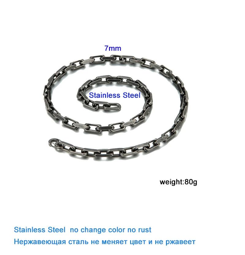 Other Motorcycle Retro Chain Link Necklace Accessories Chain Size ONE SIZE - 7 Thumbnail