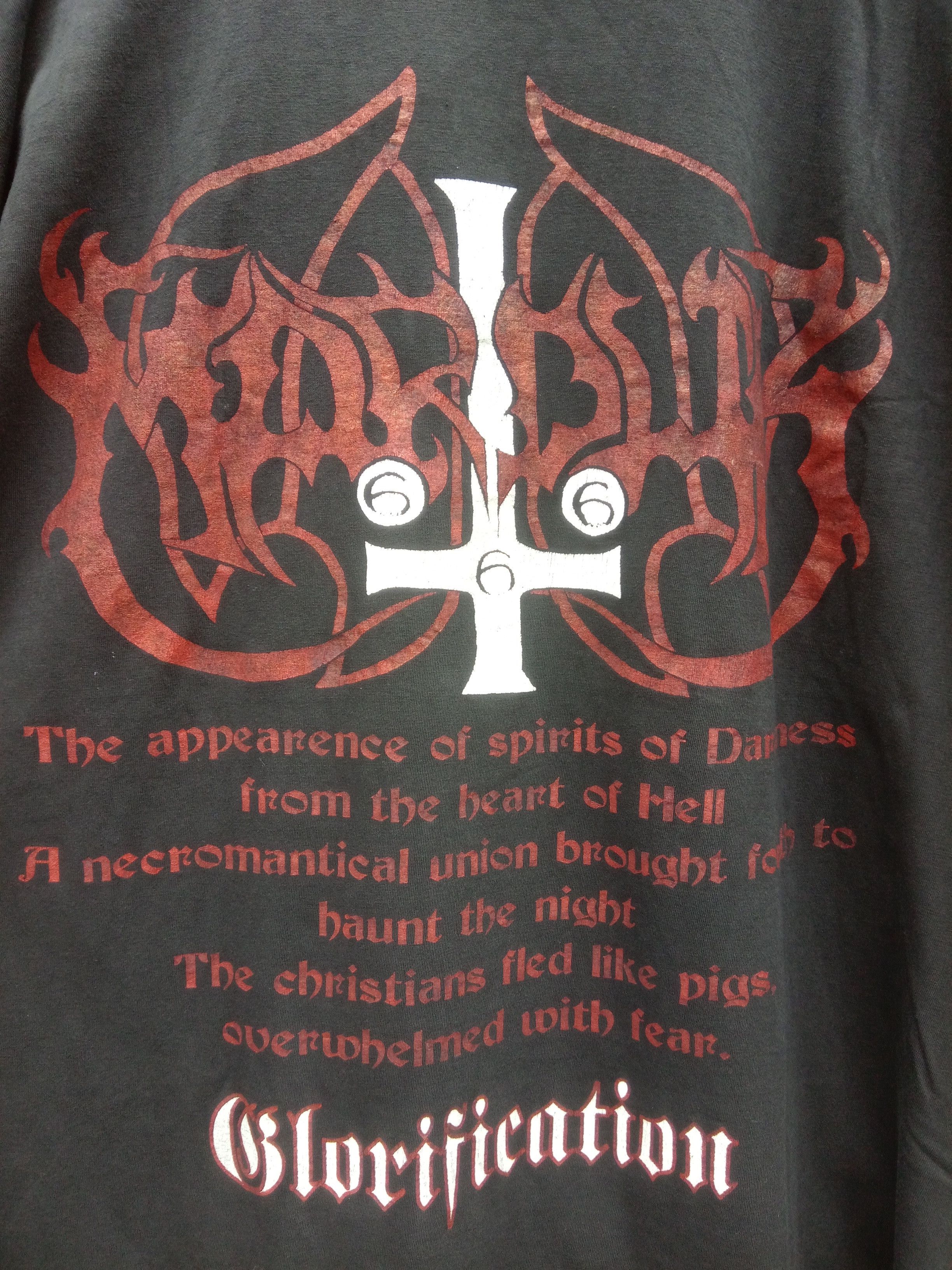 Band Tees × Vintage Vintage MARDUK glorification Size US XL / EU 56 / 4 - 4 Thumbnail