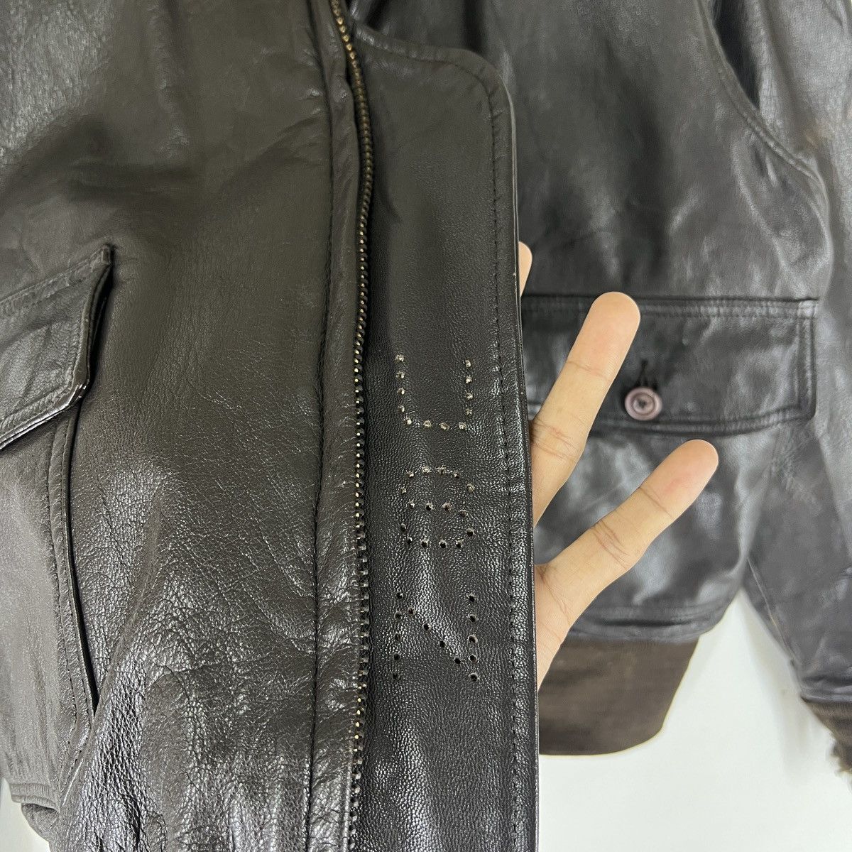 Cooper 🔥 Vintage Cooper G-1 Usn Leather Jacket Size 42R Size US L / EU 52-54 / 3 - 14 Thumbnail