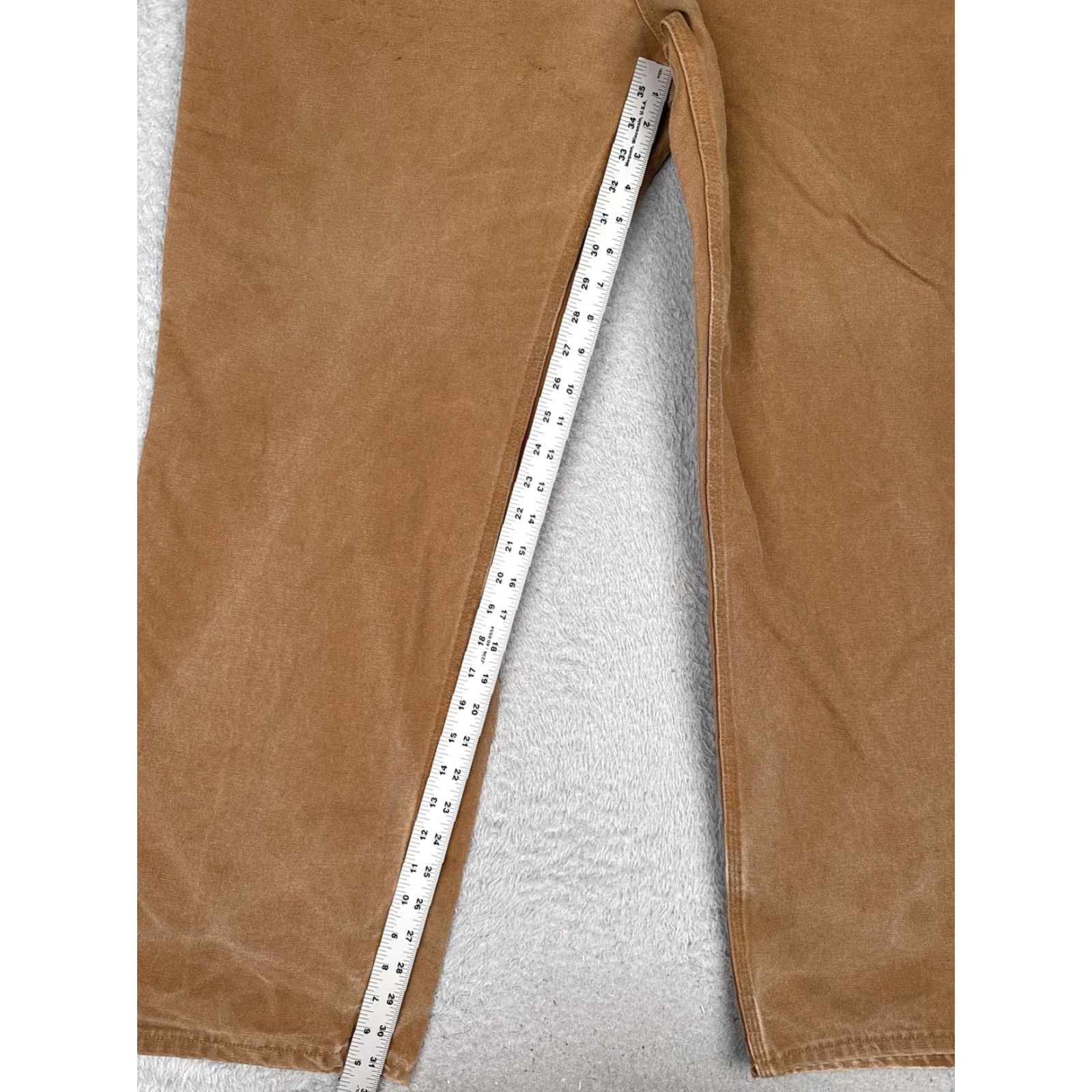 Carhartt Carhartt Pants Mens 42x32 Brown Canvas Carpenter Relaxed Fit Workwear Utility Size US 42 / EU 58 - 7 Thumbnail