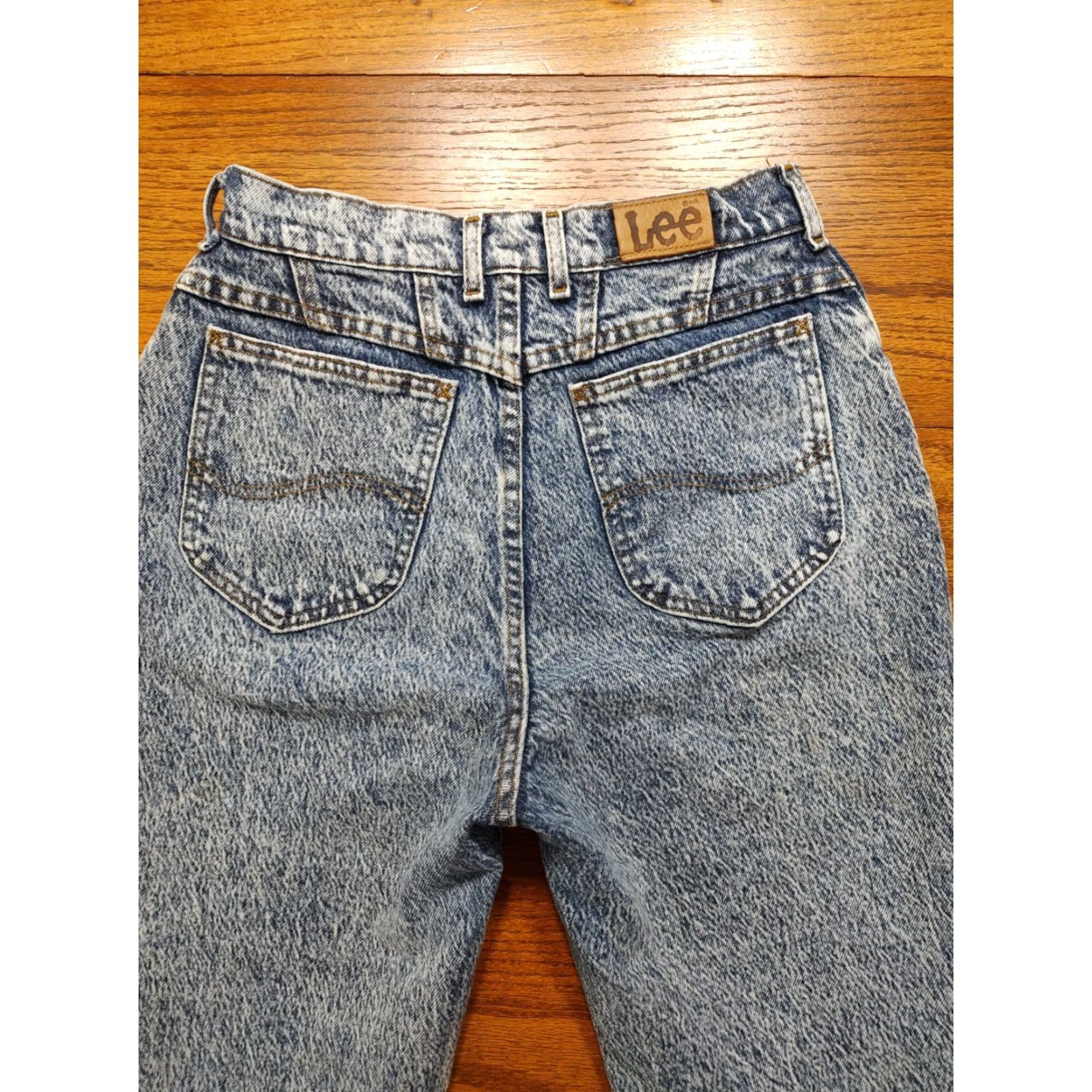 Lee VINTAGE Lee Acid Wash Mom Jeans Womens 26 X 27 Inseam High Waist Made in USA Size 26" / US 2 / IT 38 - 3 Thumbnail