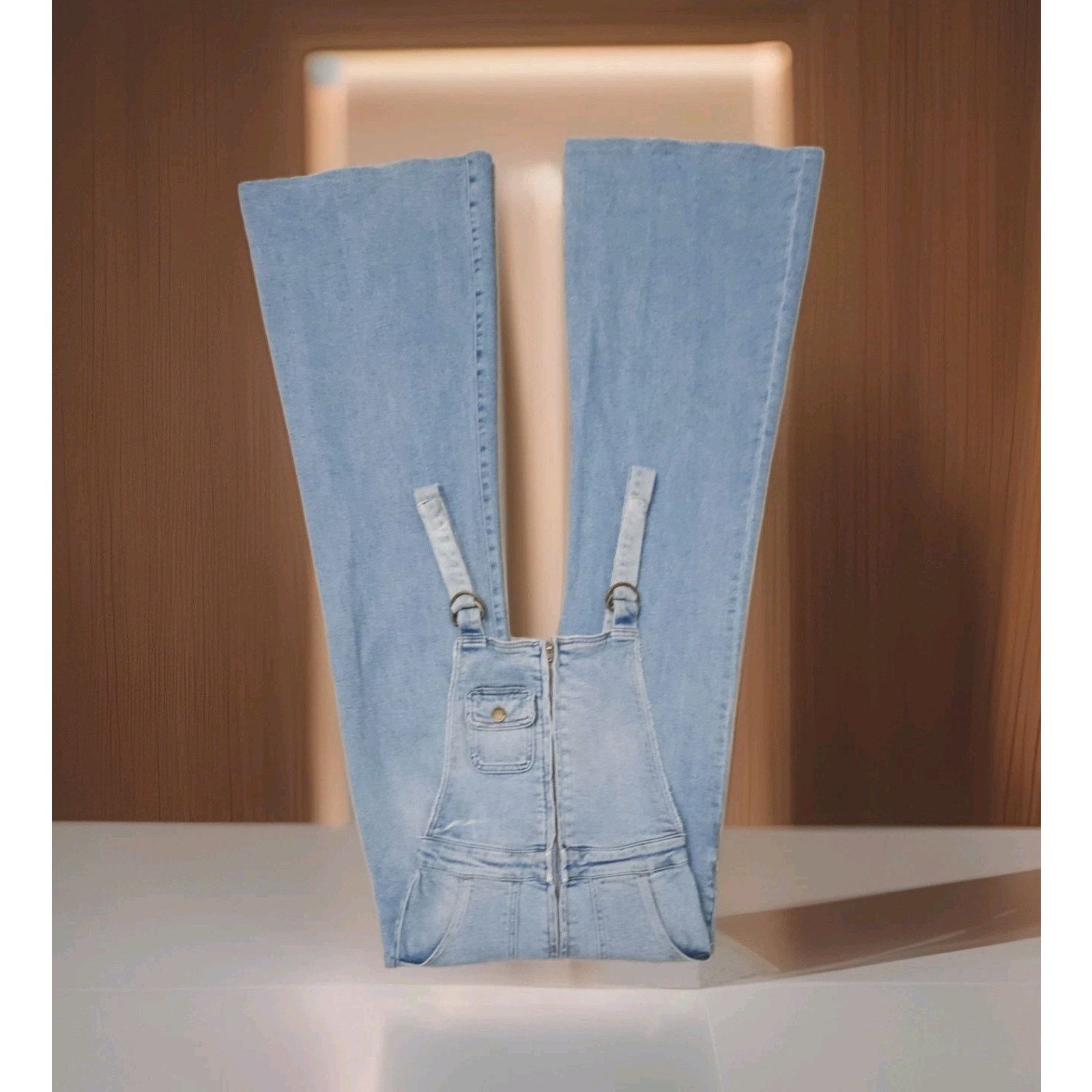 Other ROLLA'S HIGHWAY OVERALL HIGH WAIST FLARE DENIM DUNGAREES Size 25" / US 0 / IT 36 - 7 Thumbnail