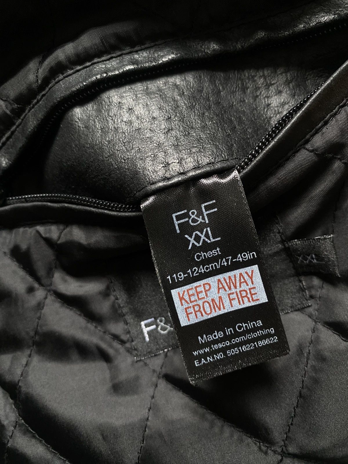 Vintage Vintage F&F Biker Jacket Leather Avant Garde Y2K Black Size US XXL / EU 58 / 5 - 14 Thumbnail