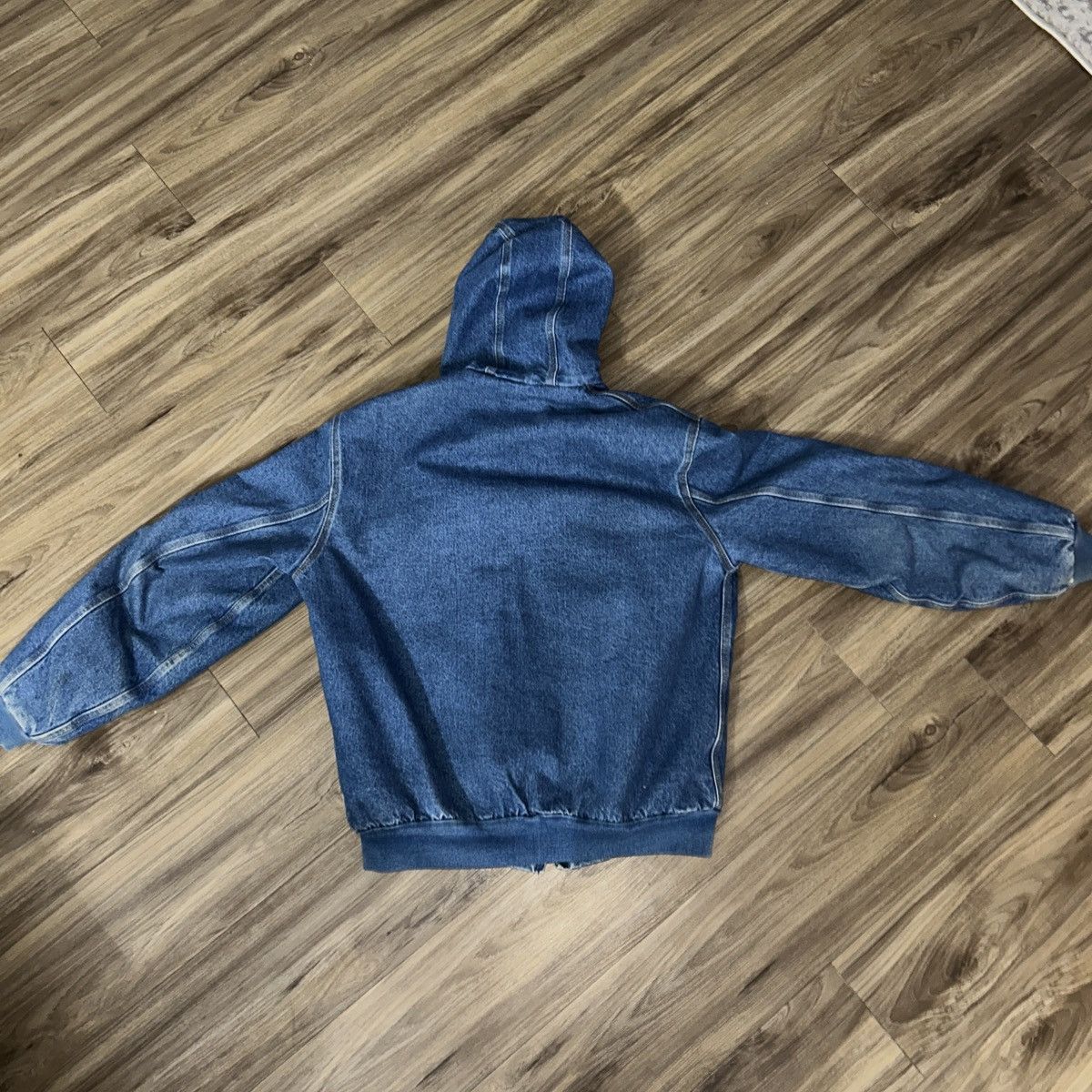 Carhartt Men's J139 DST Jacket Denim Hooded Jean Blanket Size US L / EU 52-54 / 3 - 3 Thumbnail