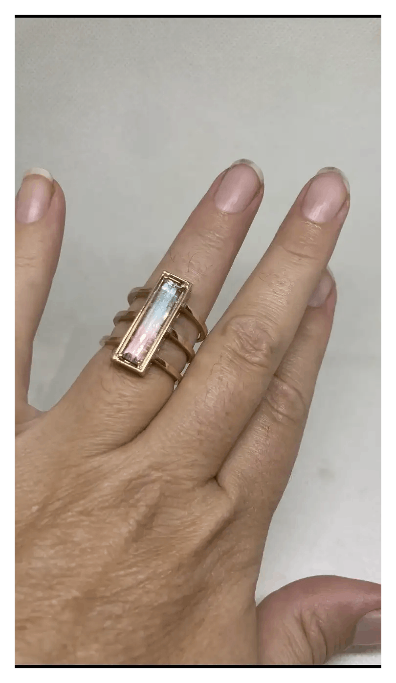 Other Watermelon Tourmaline Gold Ring | Santa Monica Style Size ONE SIZE - 9 Thumbnail