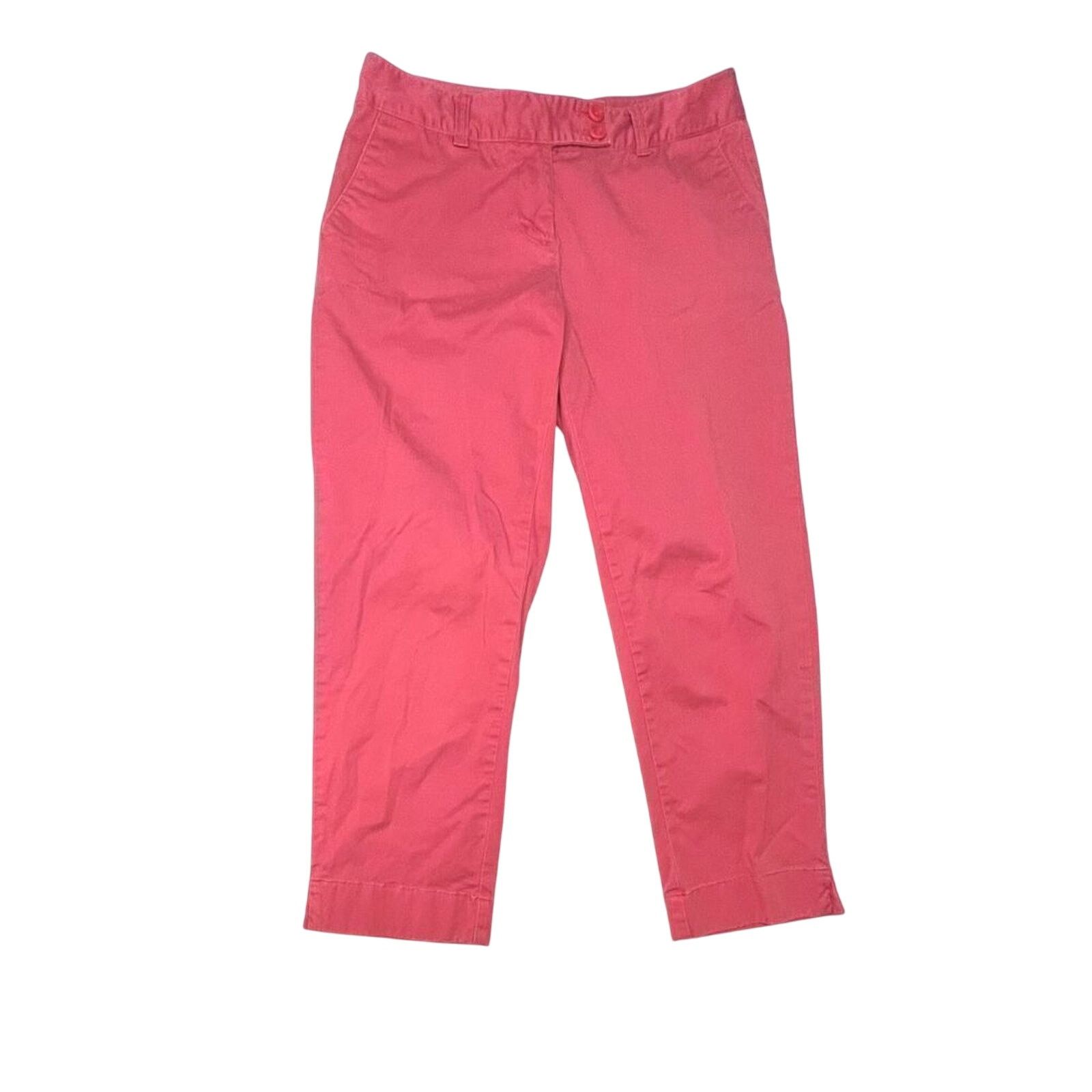 Vineyard Vines Vineyard Vines Pink Stretch Low Rise Cropped Chino 4 Preppy Size 27" / US 4 / IT 40 - 1 Thumbnail