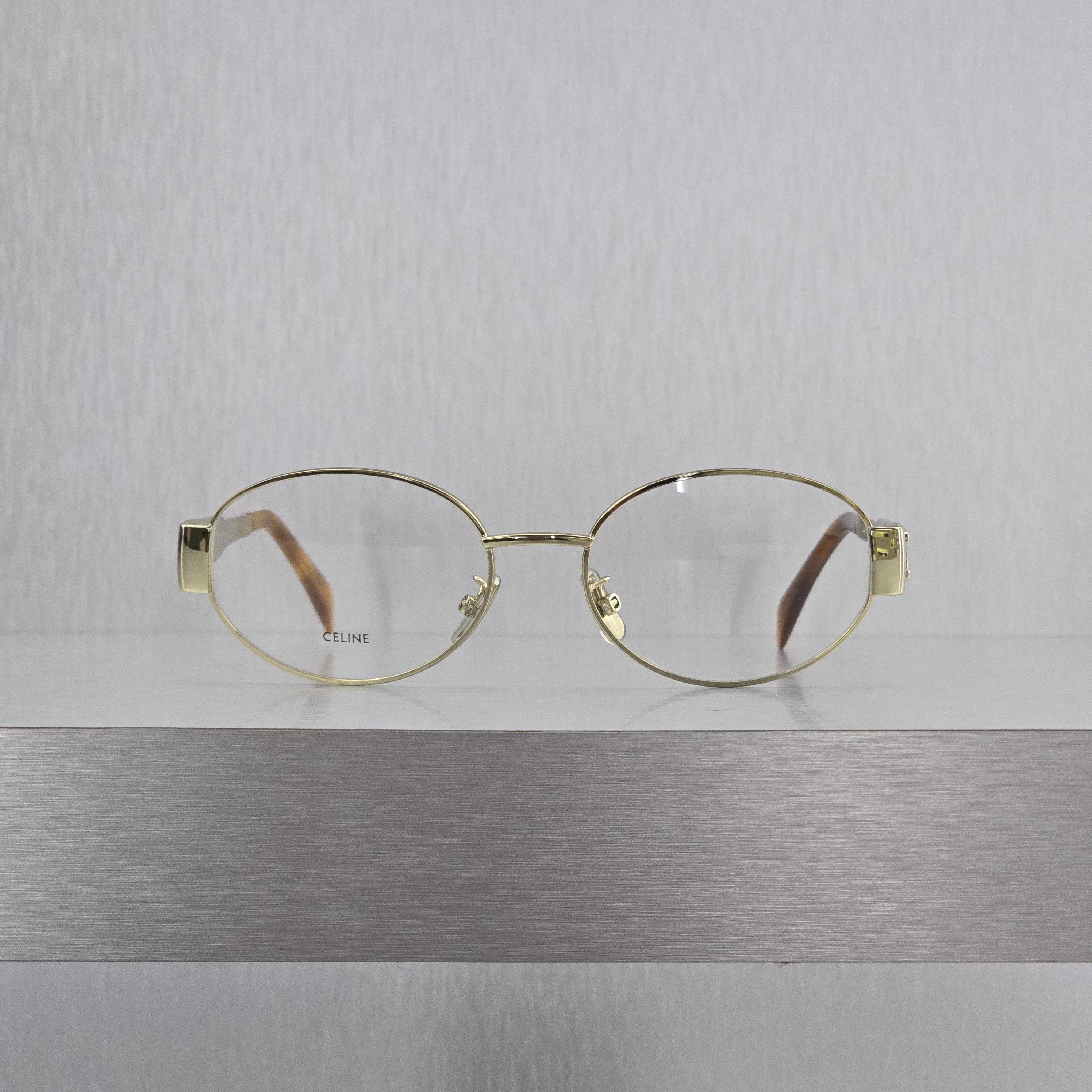Celine CELINE Metal Triomphe CL50140U 30 Oval Glasses Size ONE SIZE - 6 Thumbnail